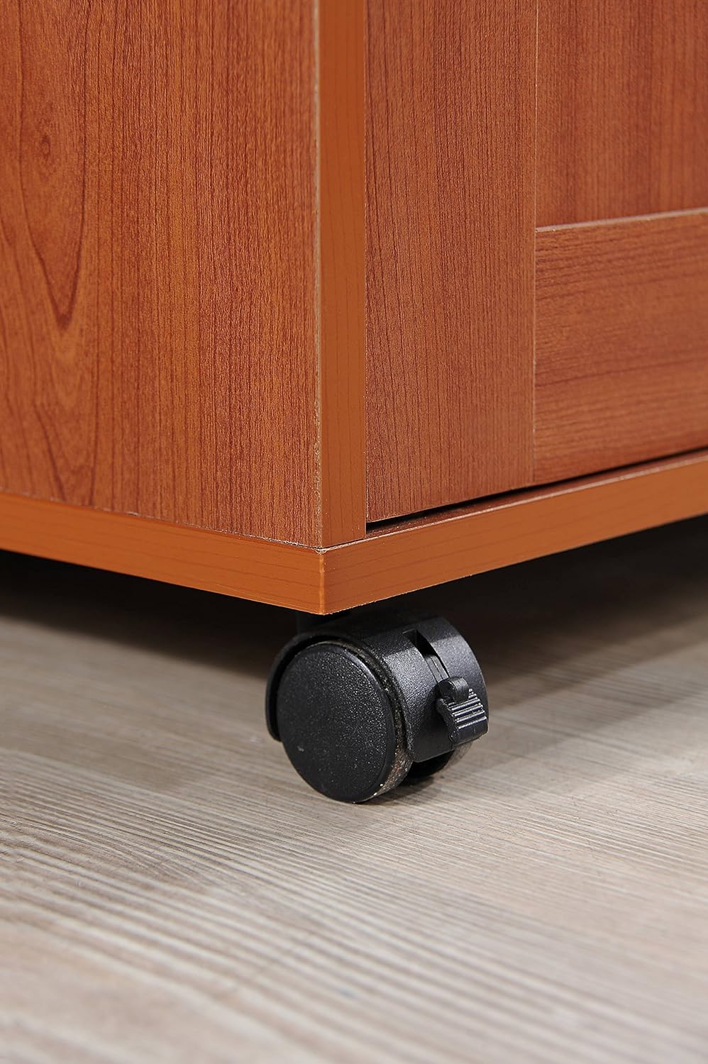 NEW - Hodedah Kitchen Island with Spice Rack, Towel Rack & Drawer, Cherry - Retail $74 - Image 6