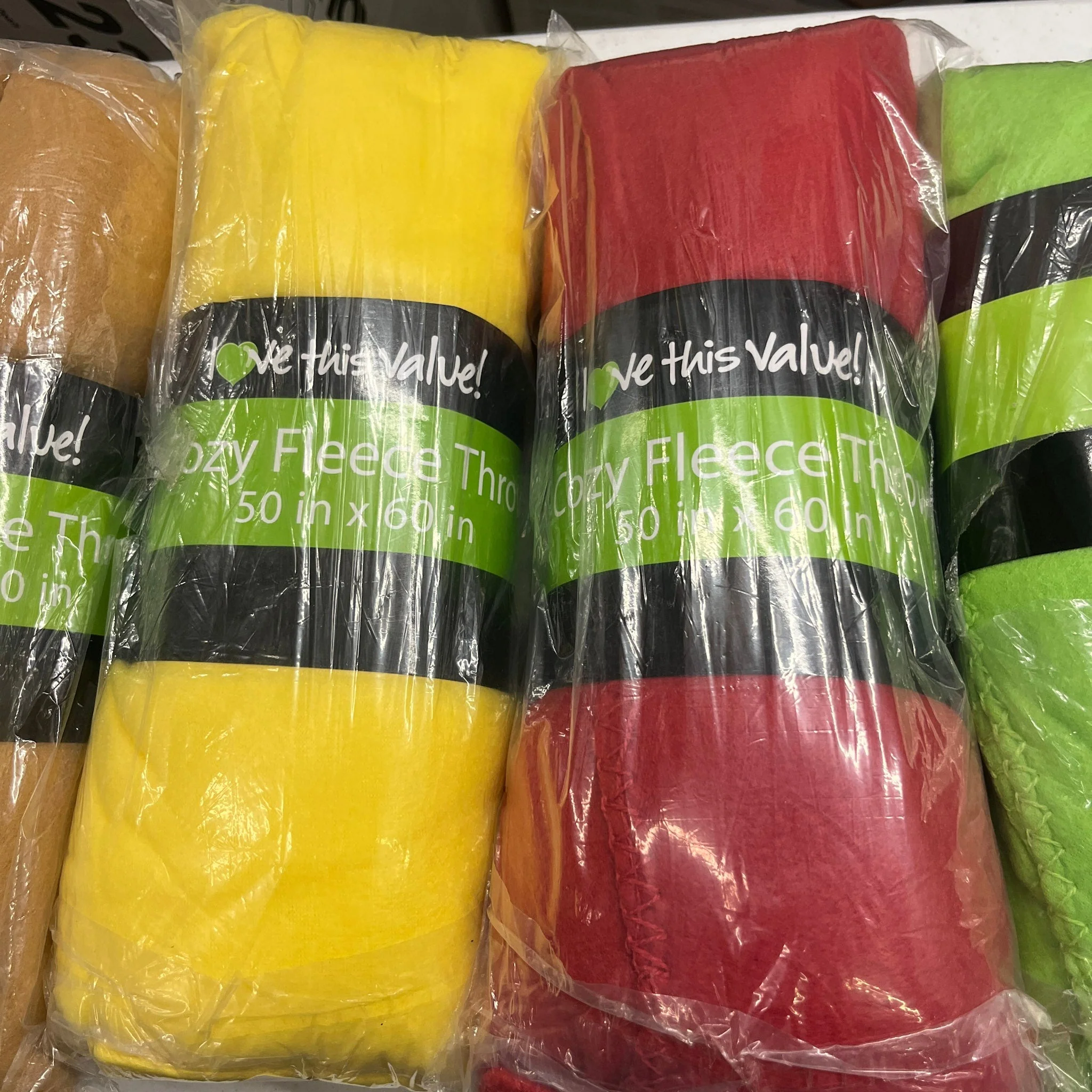 NEW in BAG - TWO Cozy Fleece Blankets, 50" x 60" - Retail $24 - Image 2