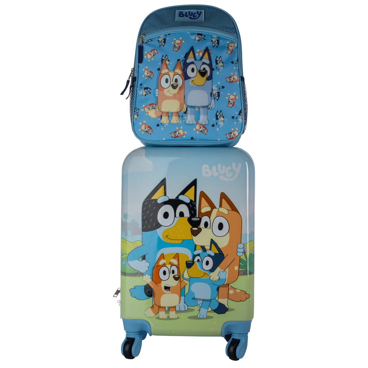 NEW - Kids Bluey Carry-on Spinner & Backpack Luggage Set - Image 4