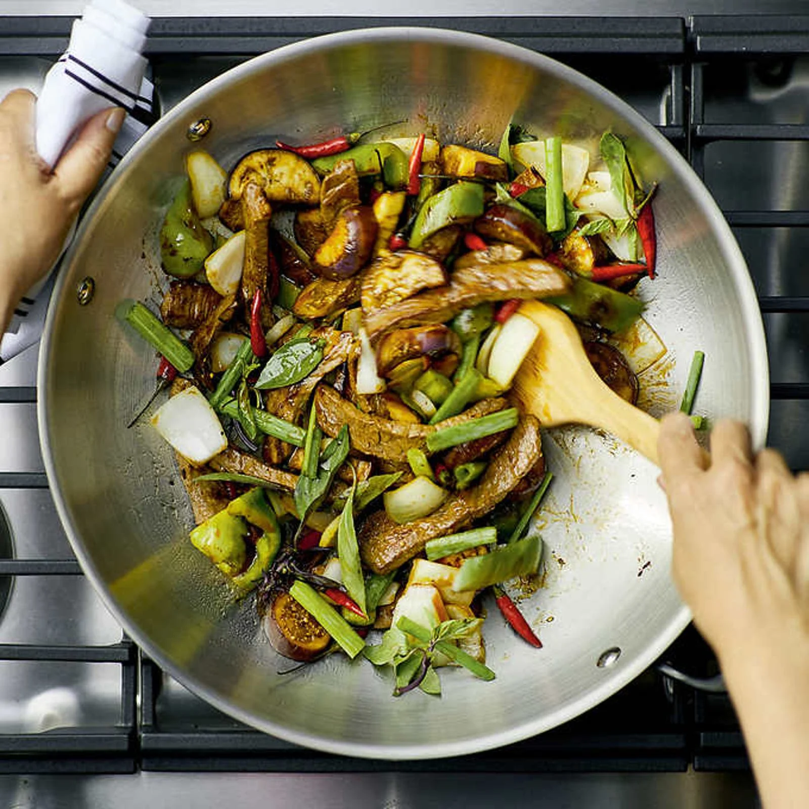 KitchenAid 15” 5-Ply Clad Stainless Steel Wok - Image 2