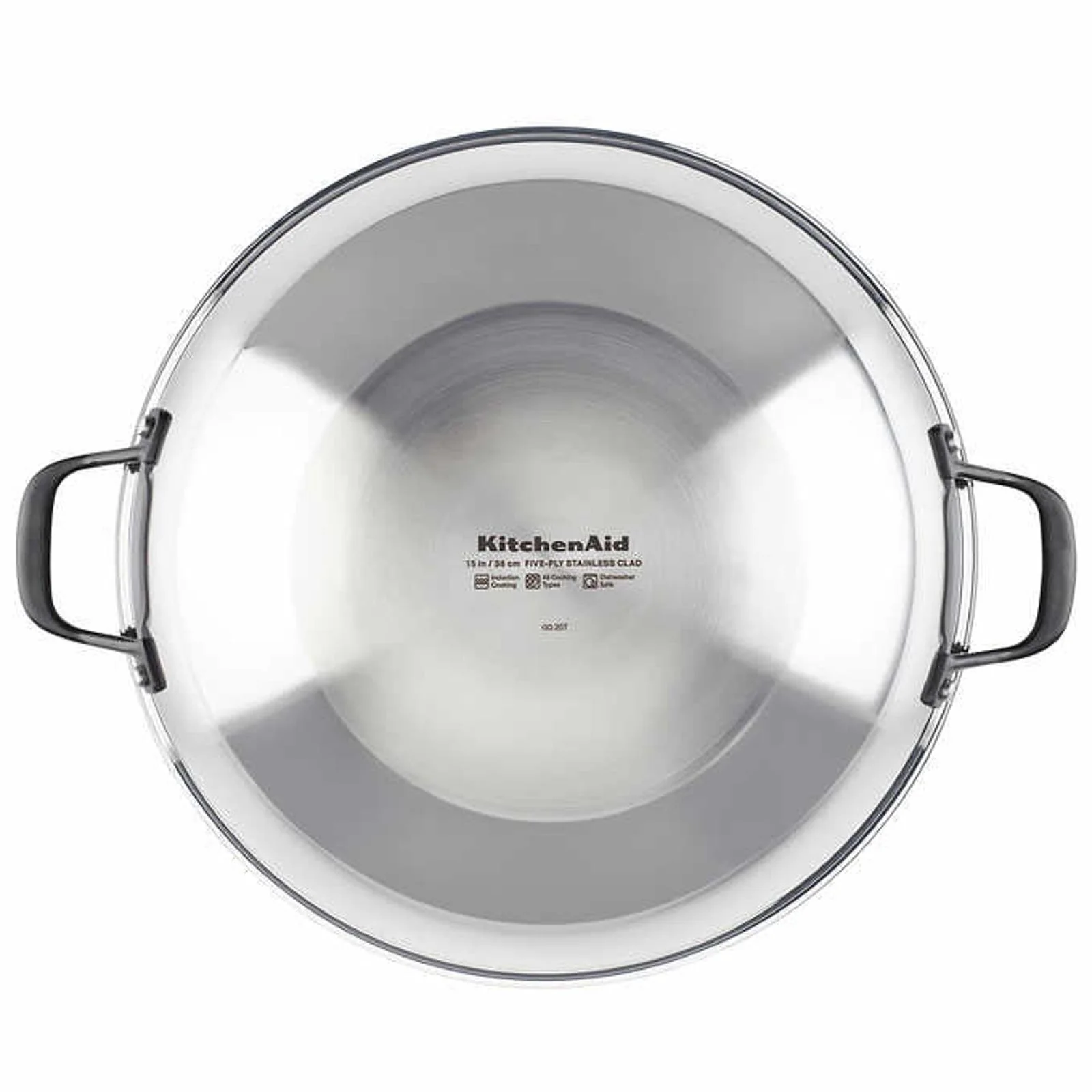 KitchenAid 15” 5-Ply Clad Stainless Steel Wok - Image 4