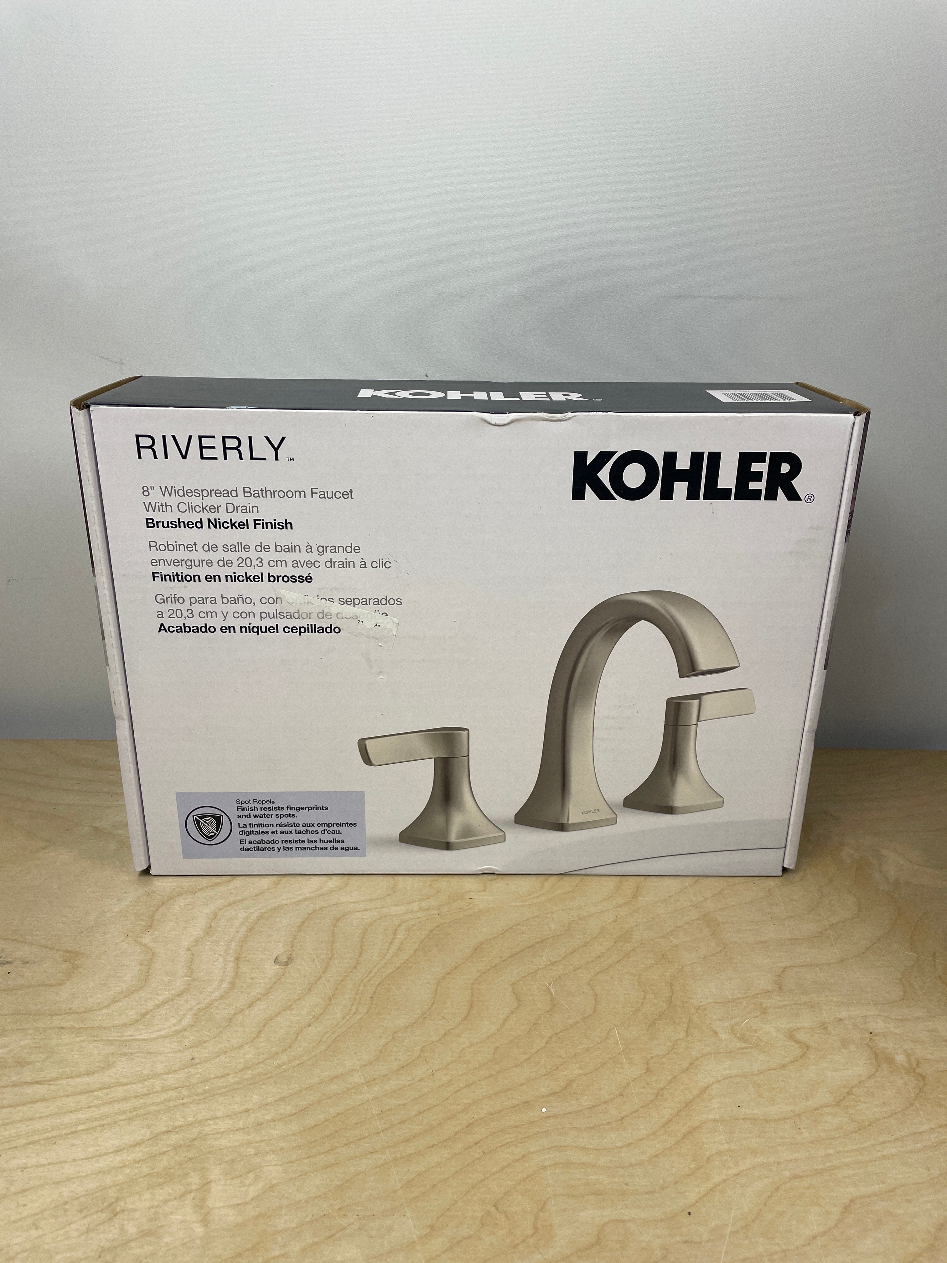 NEW - Kohler Riverly Widespread Bathroom Sink Faucet, Brushed Nickel - Image 2