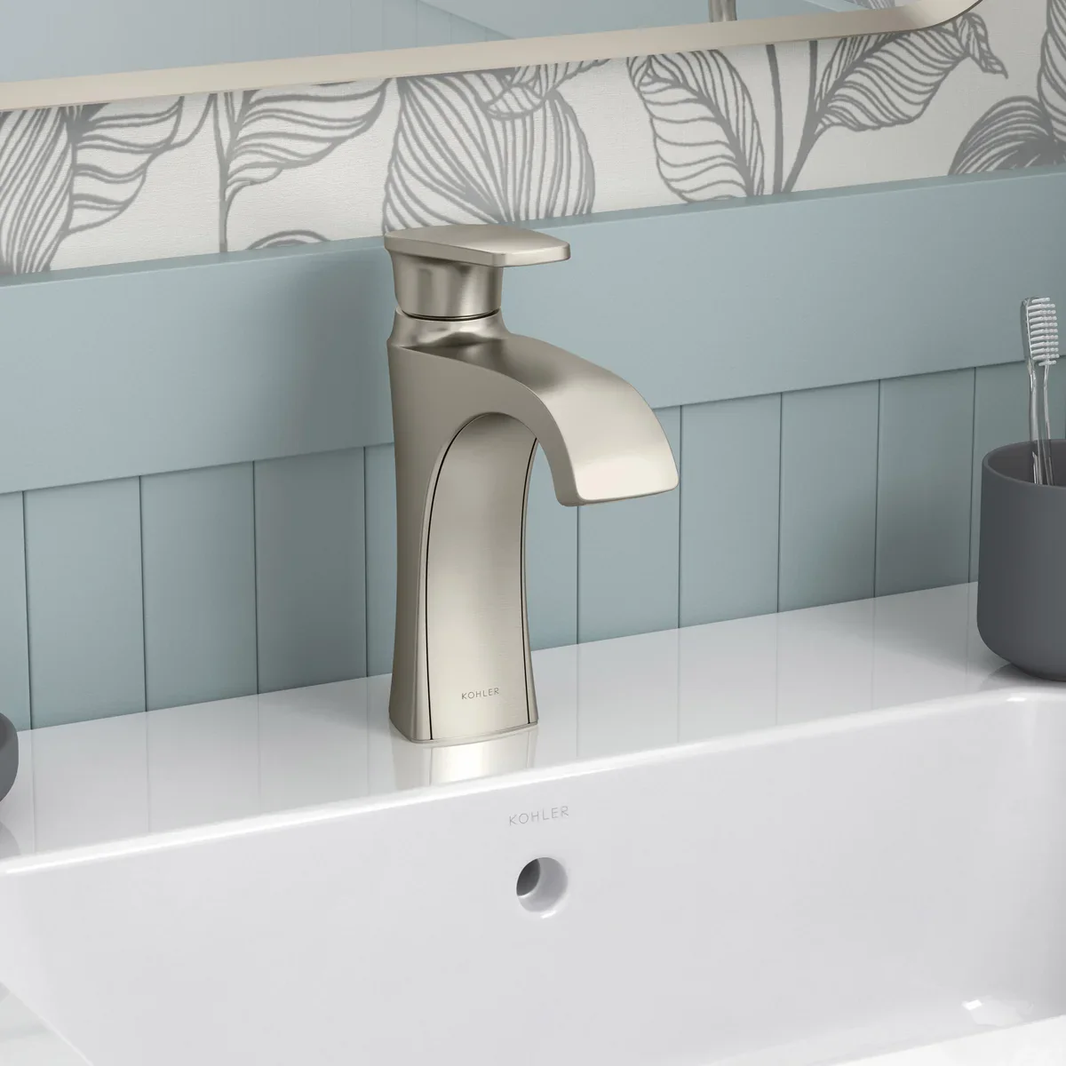 NEW - Kohler Tome Brushed Nickel Single-Handle Bathroom Faucet - Image 2