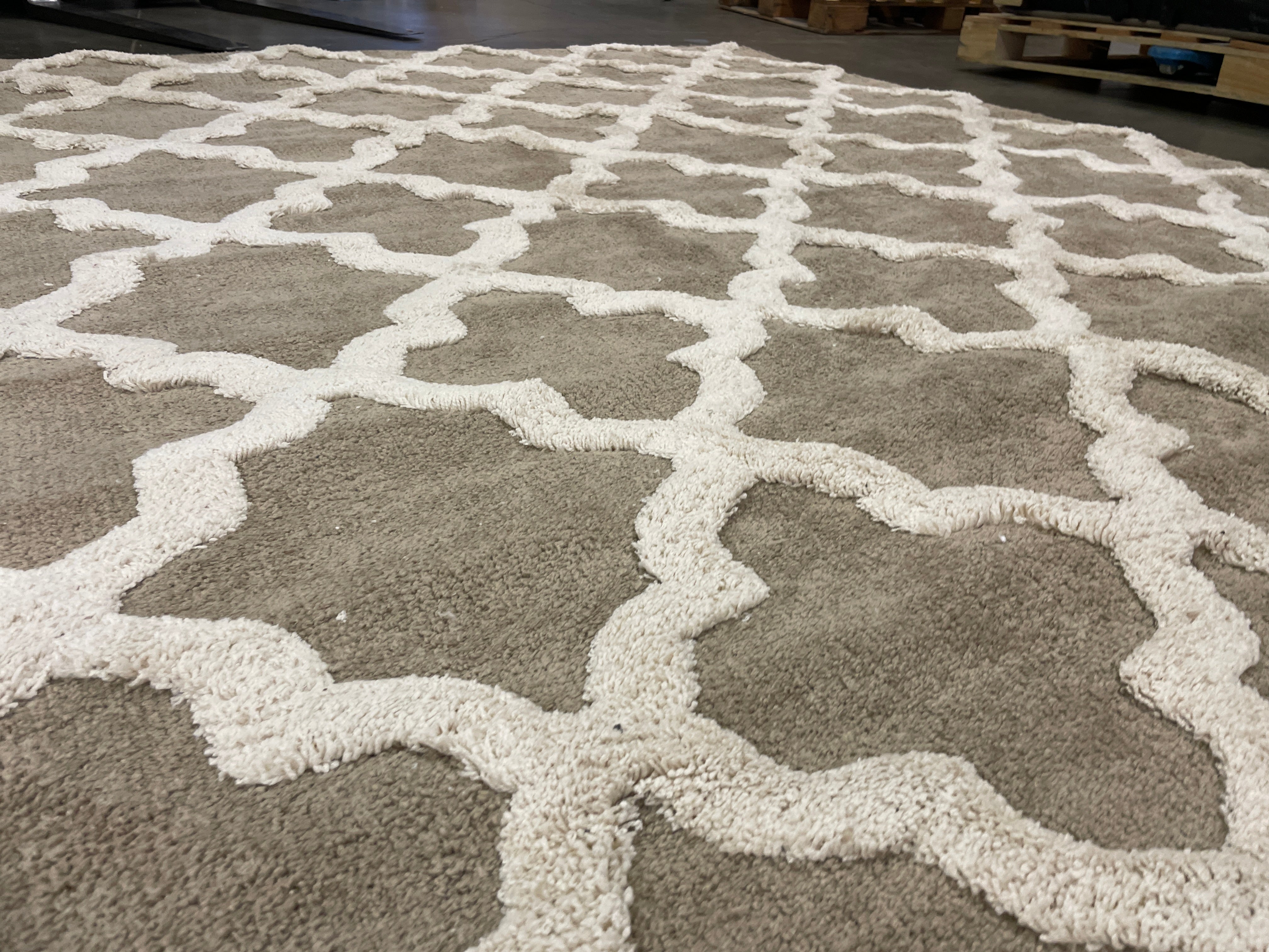NEW - Livingston Home Area Rug 100% Polyesterpile, 8' x 10' , Linen / Almond - Retail $799 - Image 4
