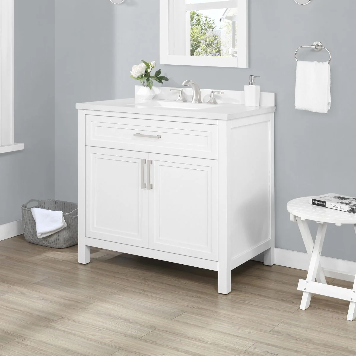 NEW - Ove Decors 36" Laney Vanity in White - Retail $560 - Image 2