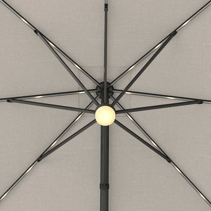 Seasons Sentry Square Solar LED Cantilever Umbrella - Retail $699 - Image 2