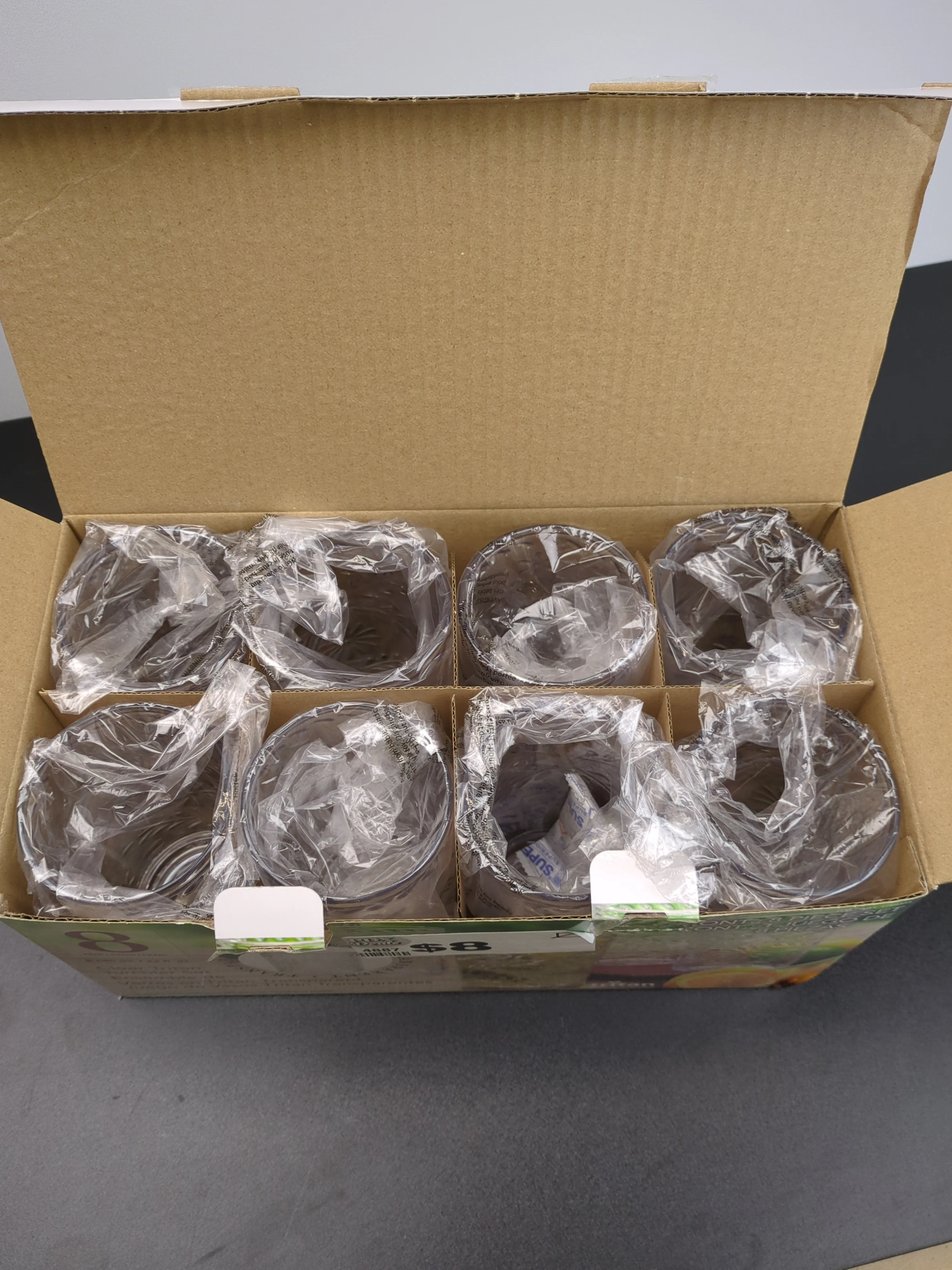 NEW - Tritan Clear 8-piece Tumbler Set - Retail $16 - Image 3
