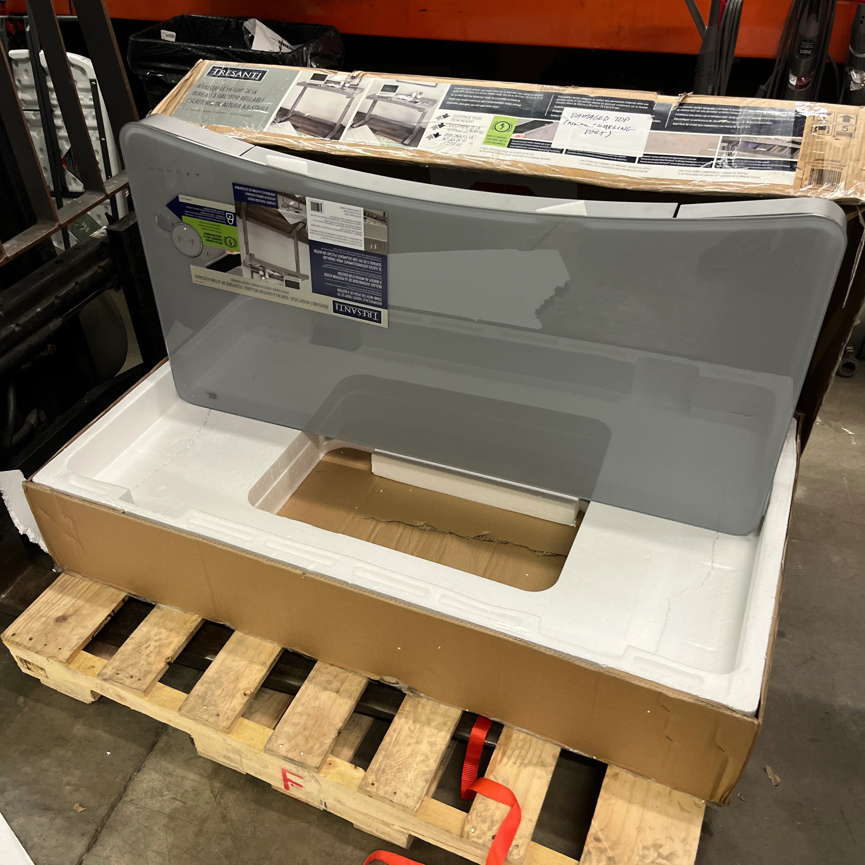 NEW with dmg - Costco - Tresanti GRAY 47" Adjustable Height Desk - Retail $349 - Image 10