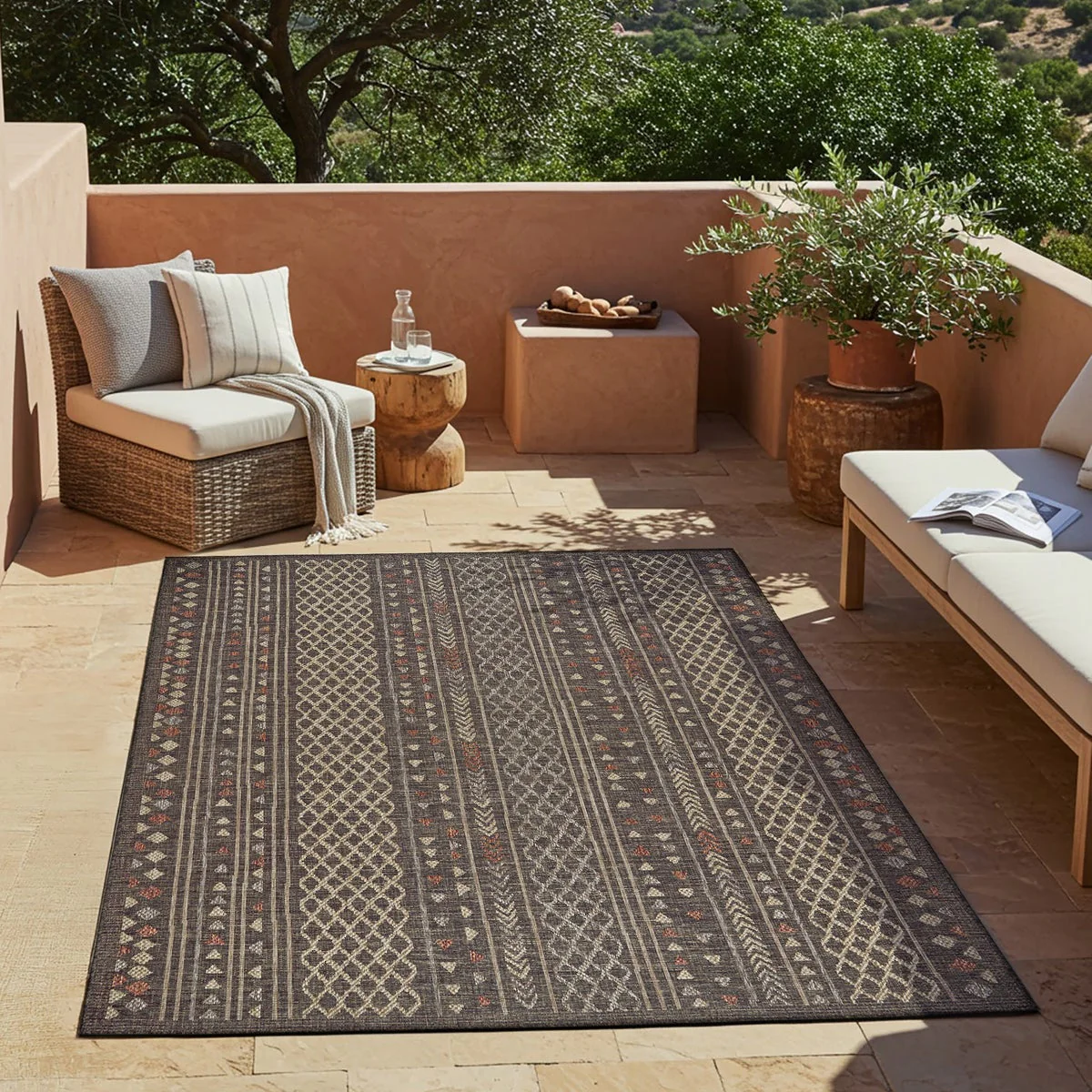 Airen Indoor/Outdoor Rug Collection, Lenore, Rug Size: 5 ft. 3 in. by 7 ft. - Image 2