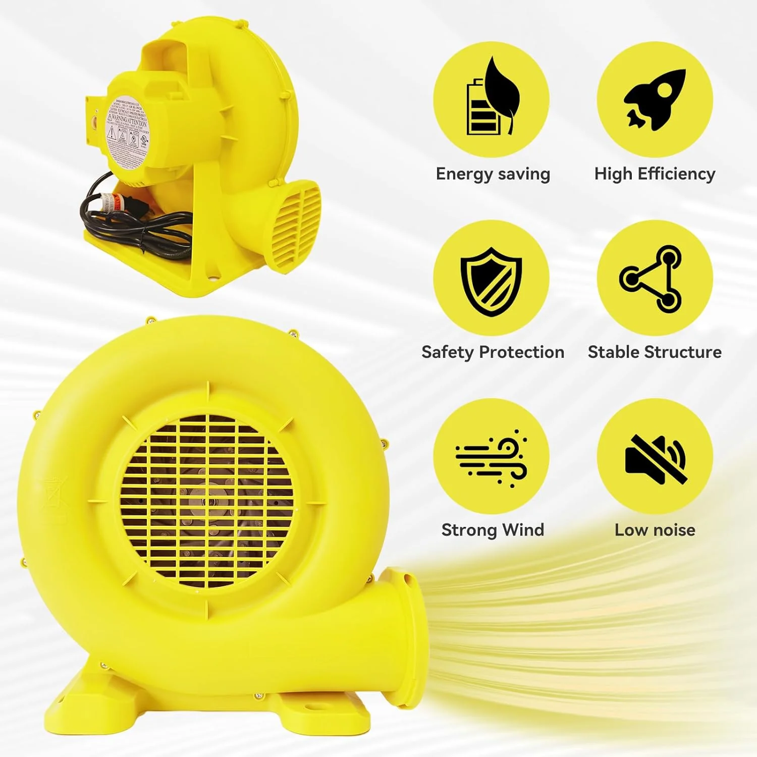 Bounce House Blower, Inflatable Blower Portable Air Pump for Outdoor Inflatables, Jump Slides, Water Slide, Inflatable Castle - Image 4