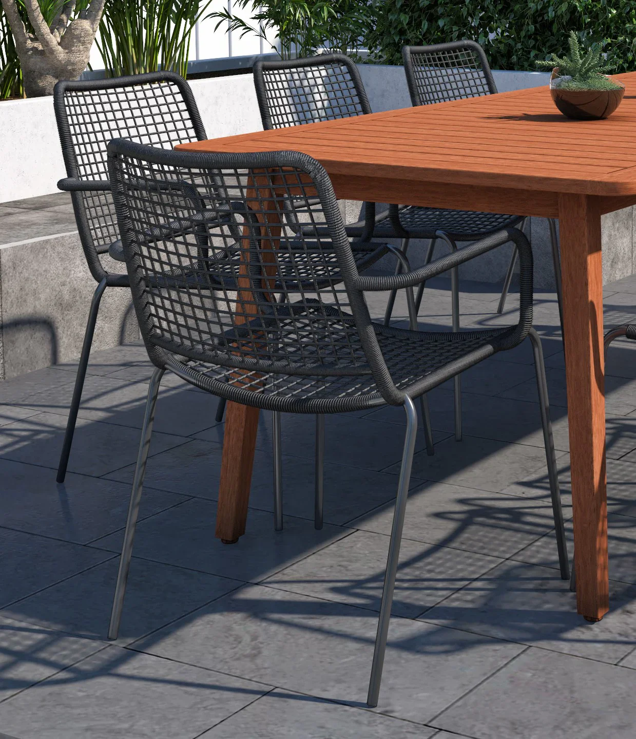 NEW - Oberon Stacking Outdoor Dining Chair - 4PC- Retail $789 - Image 2