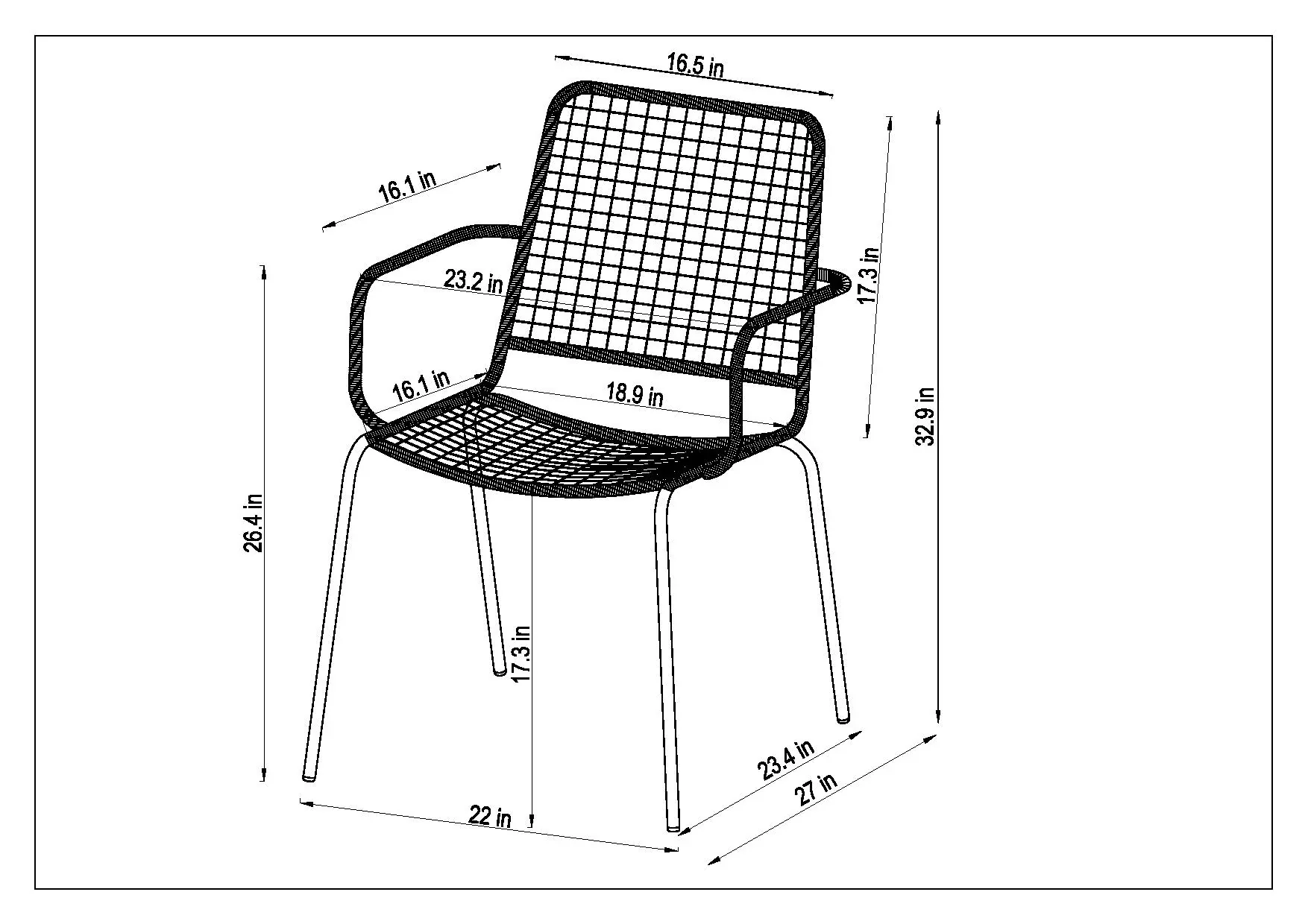 NEW - Oberon Stacking Outdoor Dining Chair - 4PC- Retail $789 - Image 3