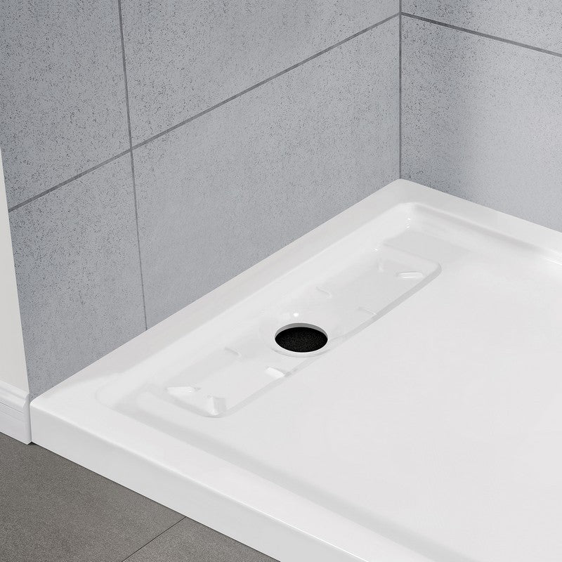 NEW - Ove Decors Adena 36" x 72" Rectangular Shower Base with Single Threshold and Reversible Drain - Retail $420 - Image 3
