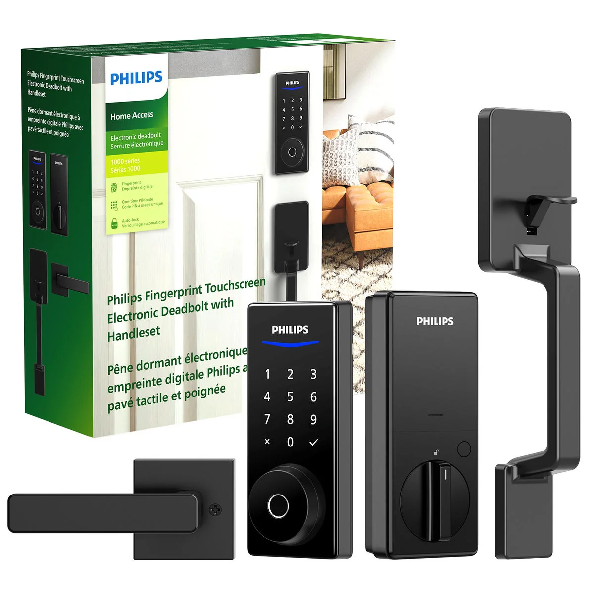 Philips 1000 Series Electronic Deadbolt Lock and Handle Set - Image 3