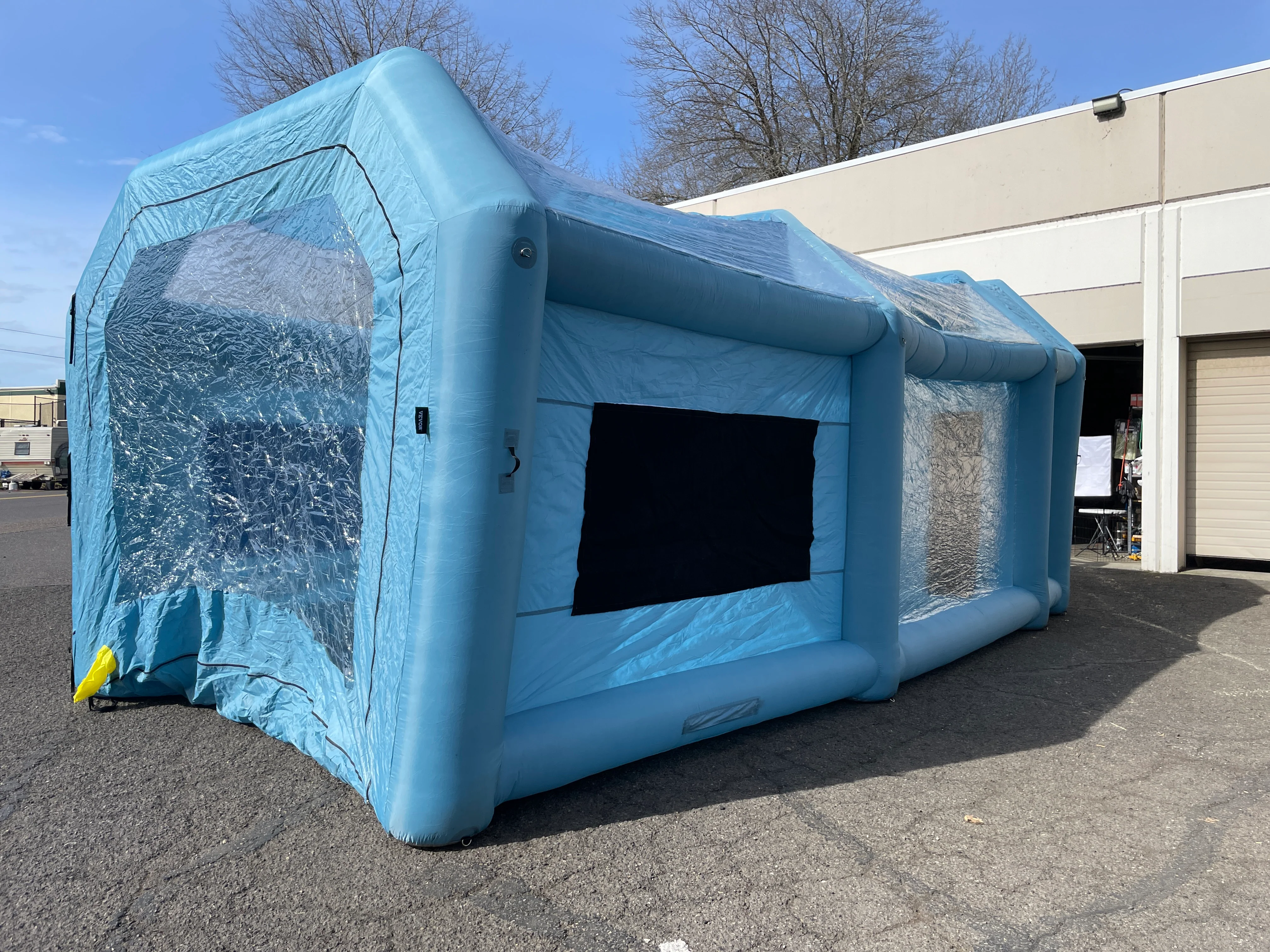 VEVOR Inflatable High Powerful 750W+950W Blowers Spray Booth Paint Air Filter System for Car Parking Tent Workstation Garage, 26x15x11ft - Retail $661 - Image 2