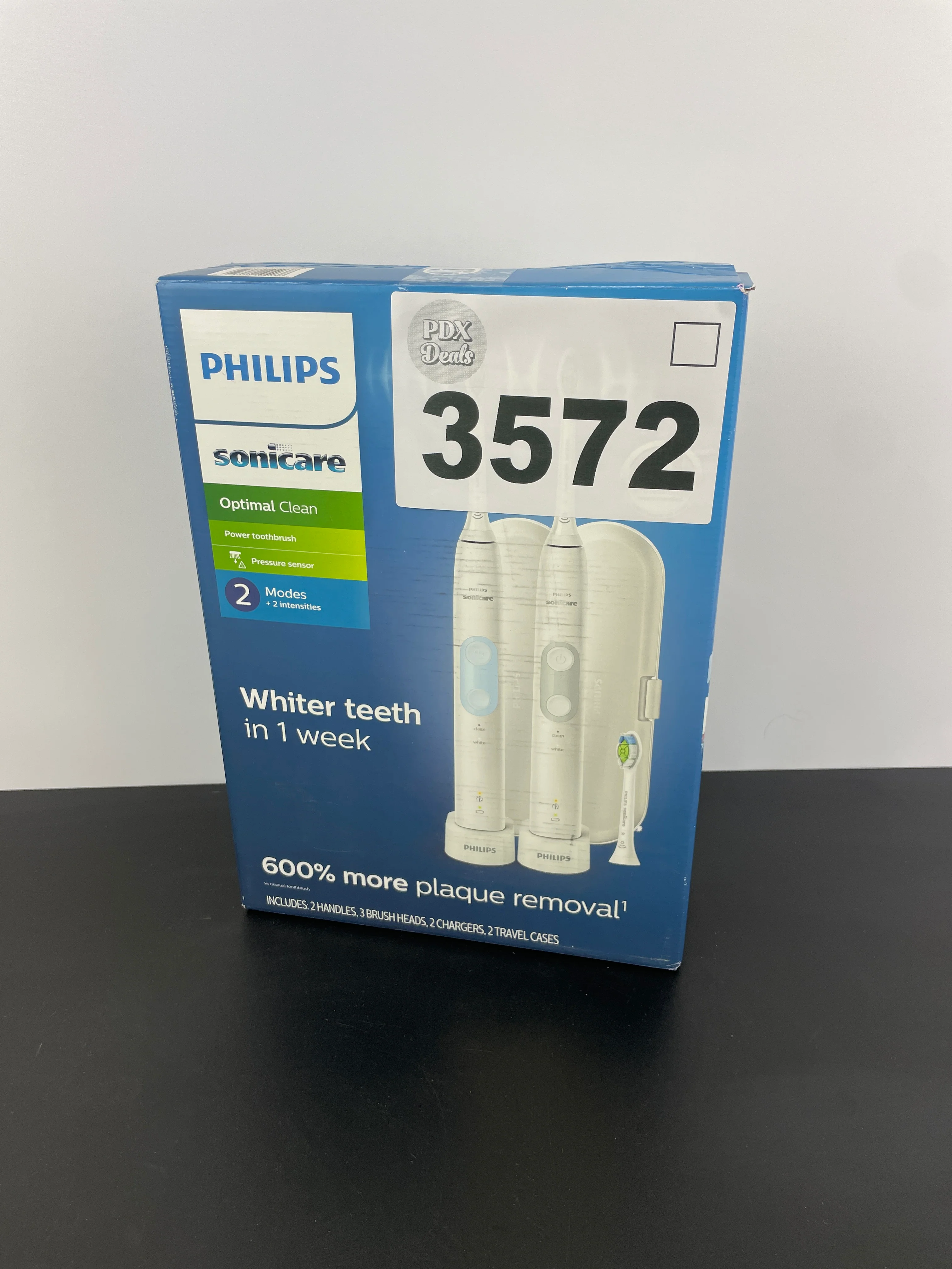Philips Sonicare Optimal Clean Rechargeable Electric Toothbrush, 2-pack - Retail $99 - Image 2