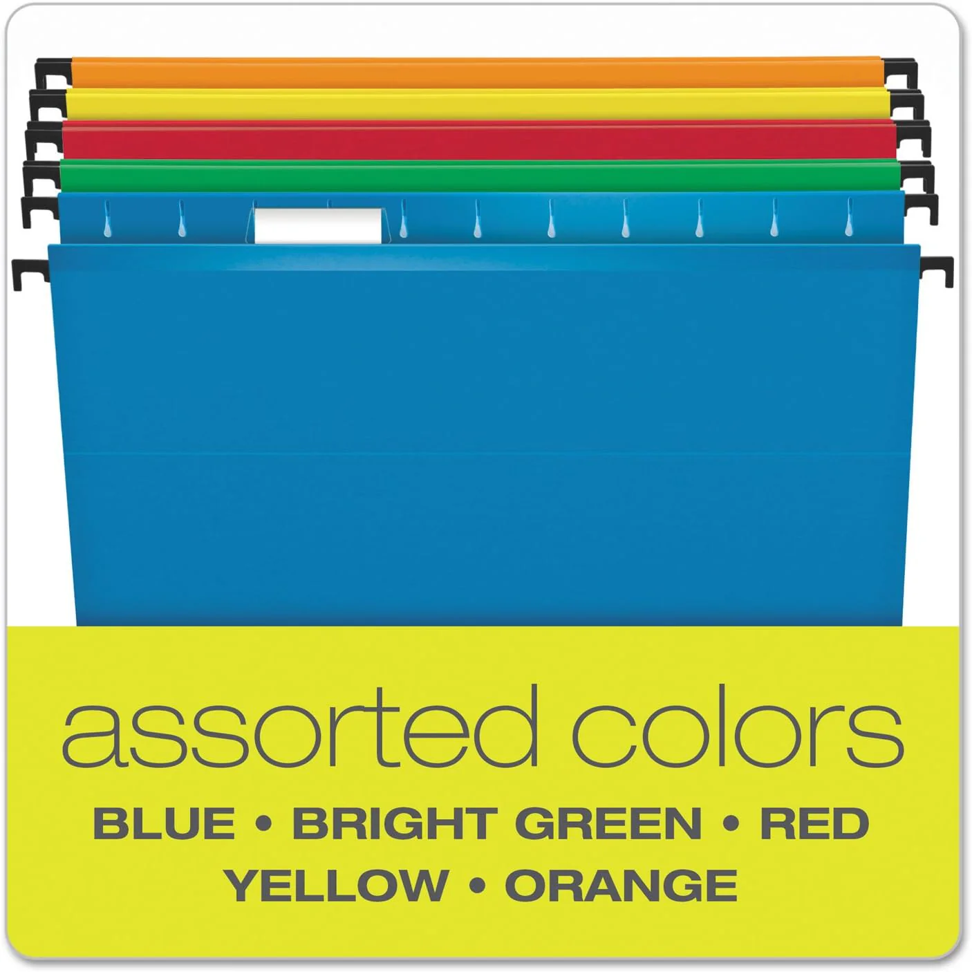 Pendaflex SureHook Reinforced Hanging Folders, Letter Size, Assorted Colors, 20 per Box (6152 1/5 ASST) - Retail $19 - Image 5
