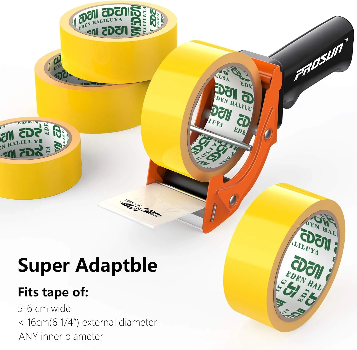 Fast Reload 2 Inch Tape Gun Dispenser Packing Packaging Sealing Cutter Orange - Image 6