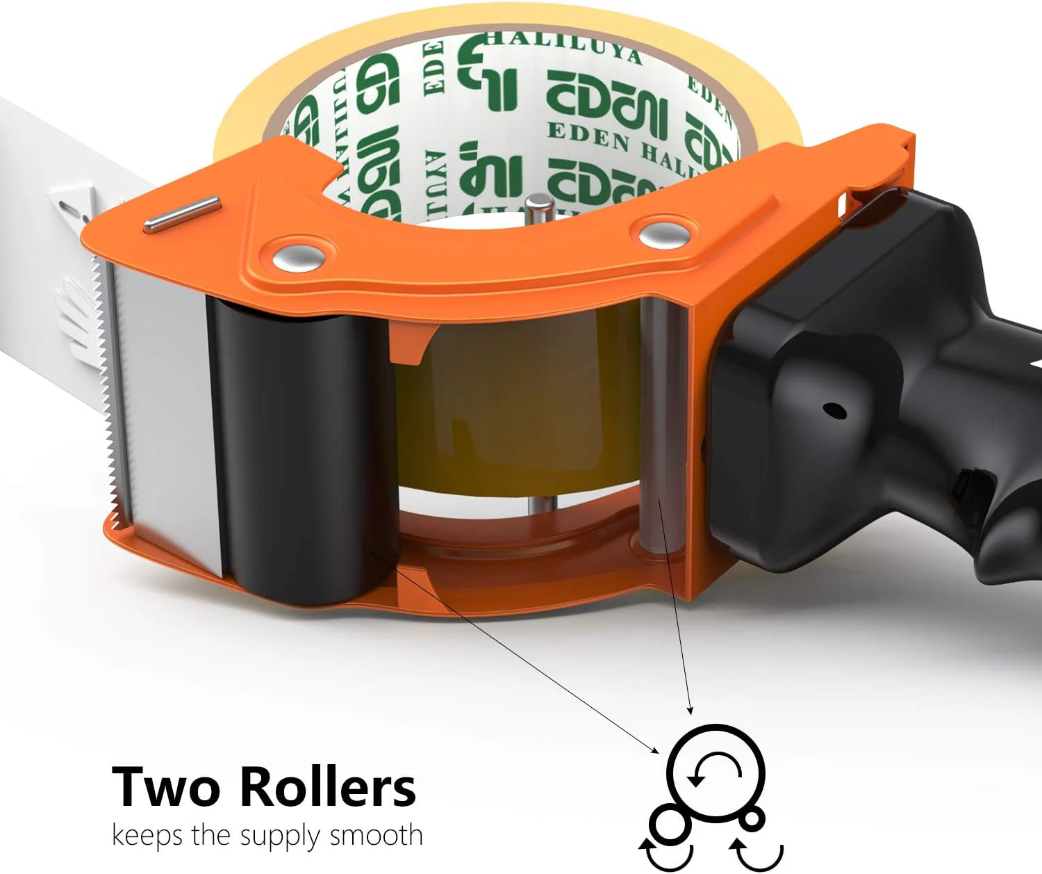 Fast Reload 2 Inch Tape Gun Dispenser Packing Packaging Sealing Cutter Orange - Image 7
