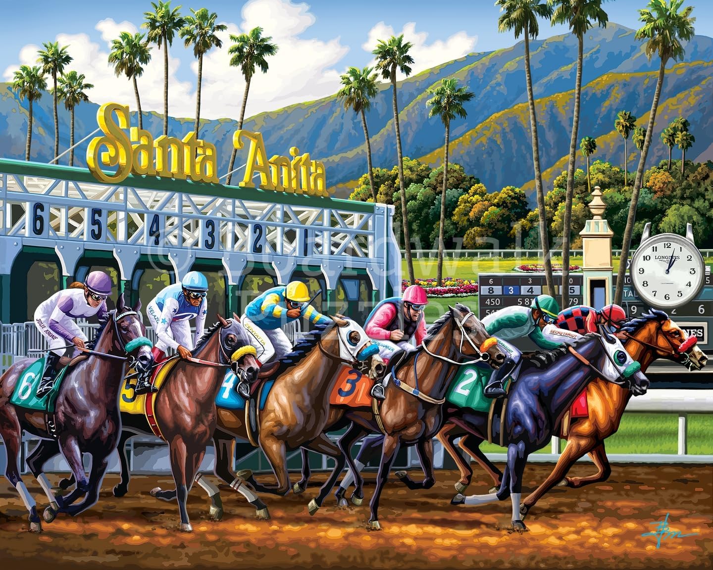 Boardwalk Puzzles Horse Race, 500 Piece Jigsaw Puzzle for Adults, Made in USA - Retail $25 - Image 2