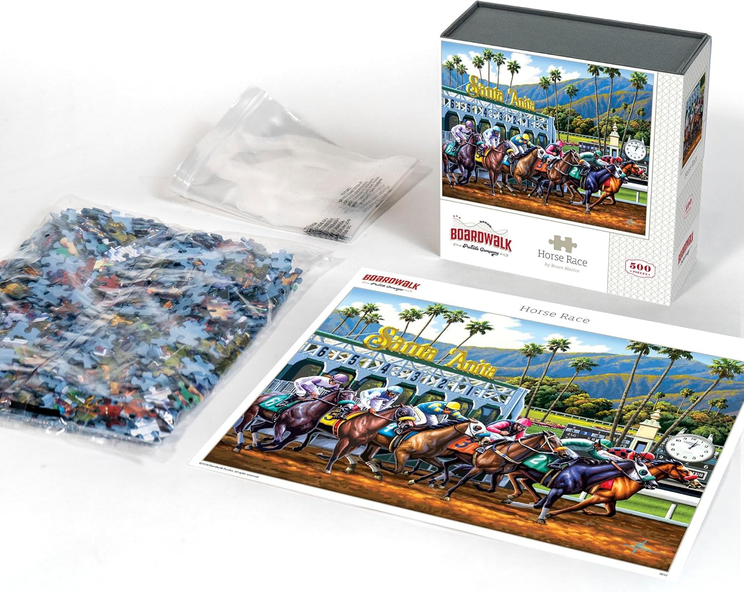 Boardwalk Puzzles Horse Race, 500 Piece Jigsaw Puzzle for Adults, Made in USA - Retail $25 - Image 3