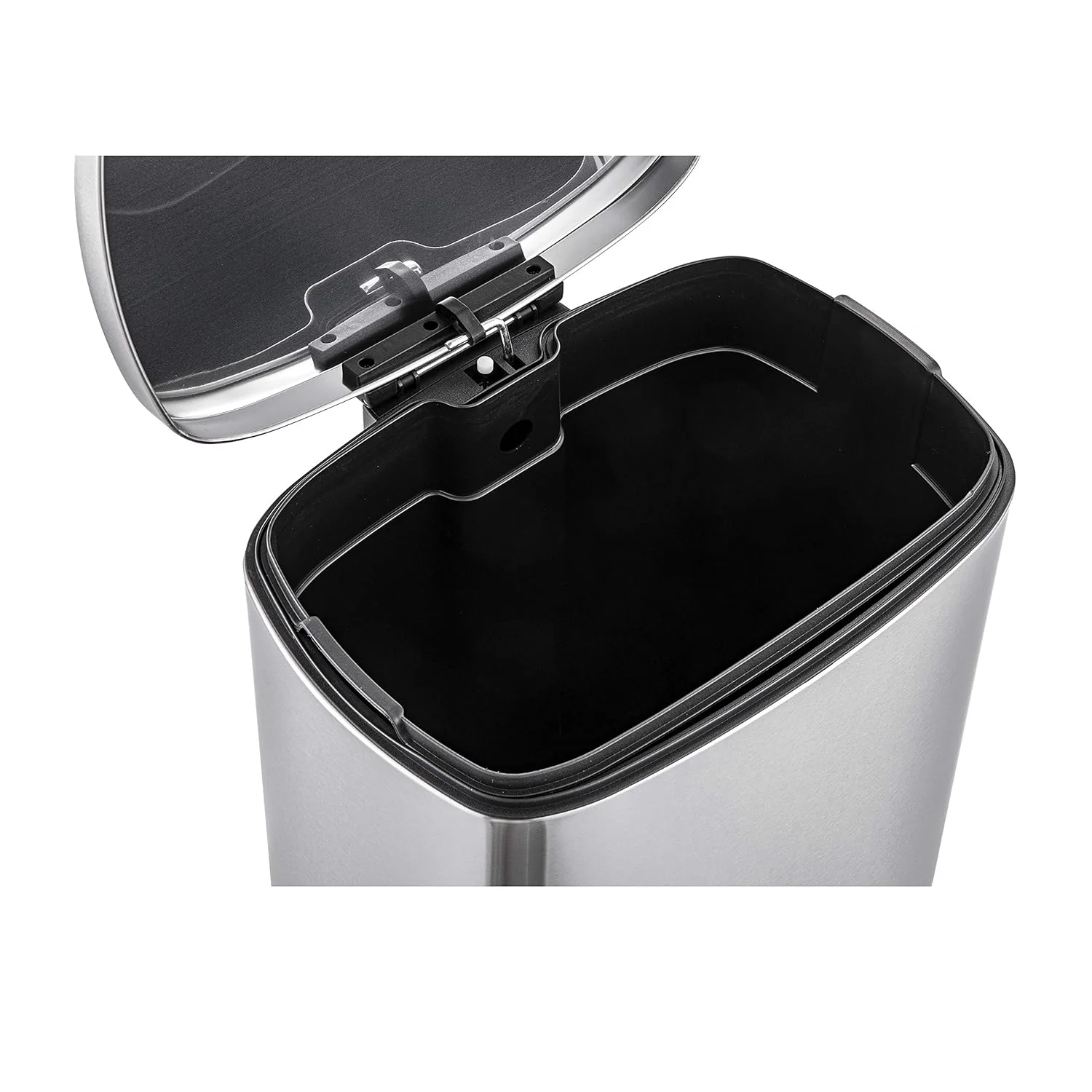 QUALIAZERO 50L/13Gal Heavy Duty Hands-Free Stainless Steel Commercial/Kitchen Step Trash Can - Image 4