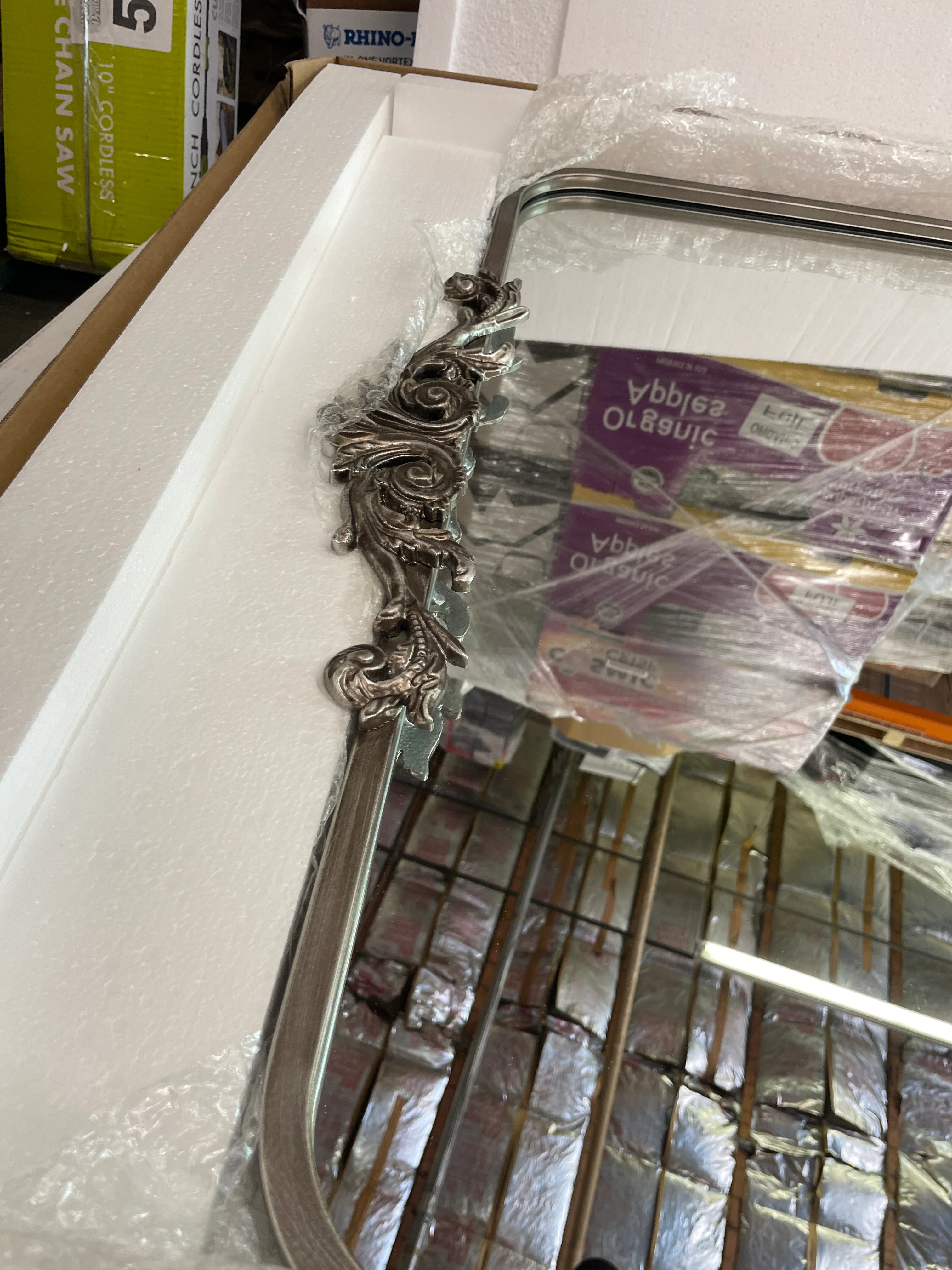 Ravena Floor Mirror Silver - Retail $249 - Image 4