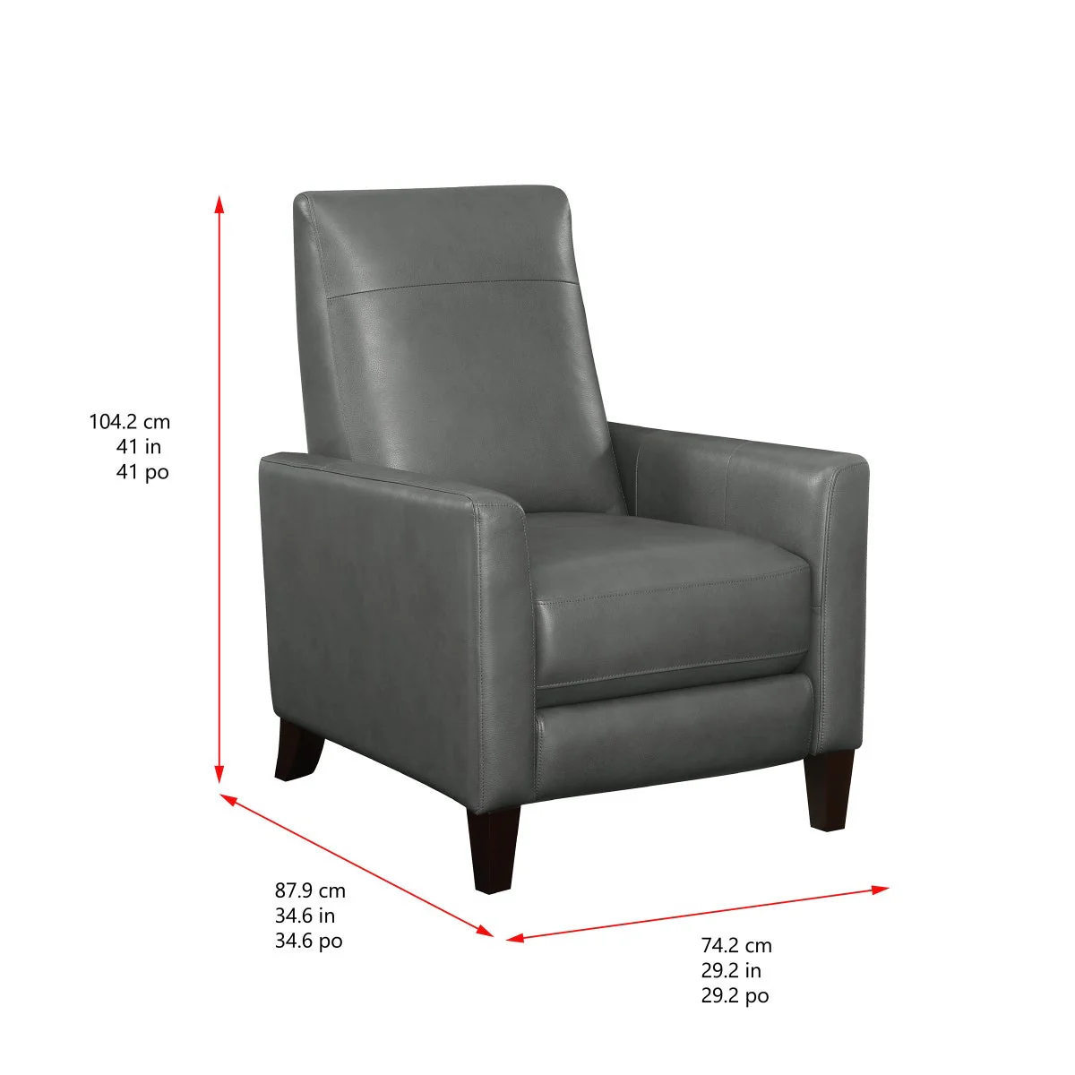 Barcalounger Ridgefield Leather Pushback Recliner - Image 4