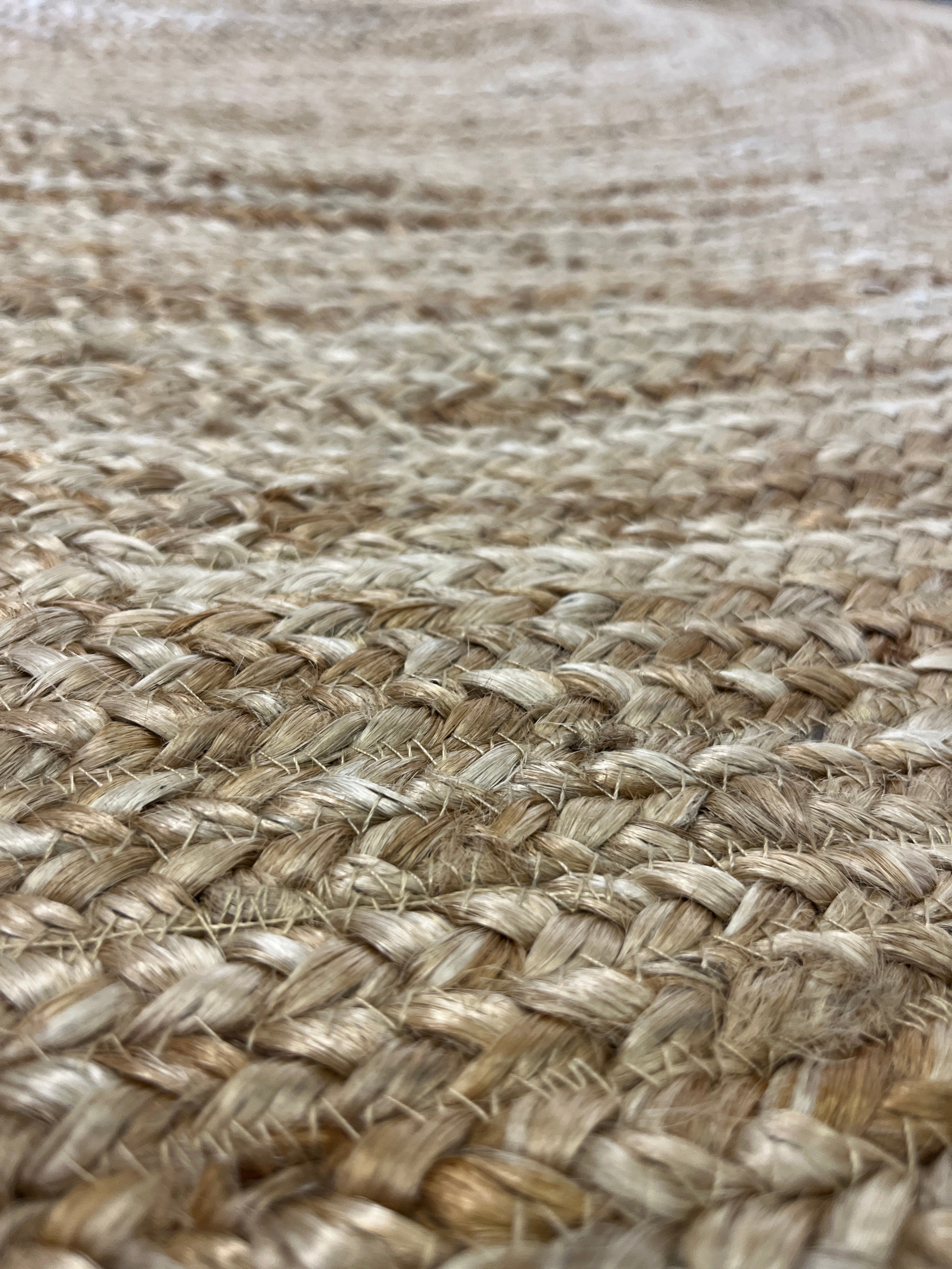 Handwoven Jute Area Rug - 8 feet Round - Natural Fiber - Rustic Vintage Beige Braided Reversible Rug - Eco Friendly Rugs for Bedroom - Kitchen - Living Room - Farmhouse - Retail $118 - Image 7