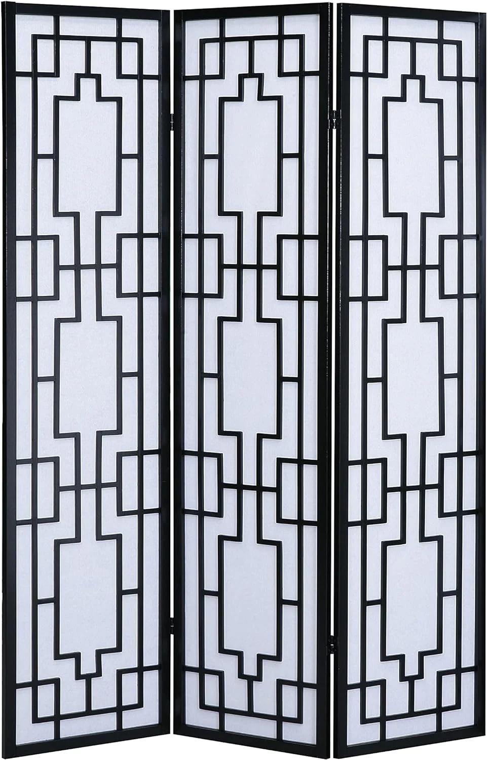 Roundhill Furniture Sudoku 3 Panel Room Divider Screen, Black - Retail $76 - Image 5