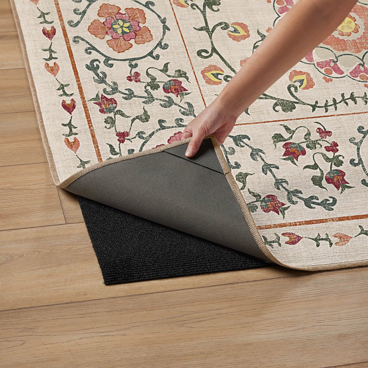 Ruggable Flatwoven Washable Suzani Rug, 8’ x 10’ - Image 4