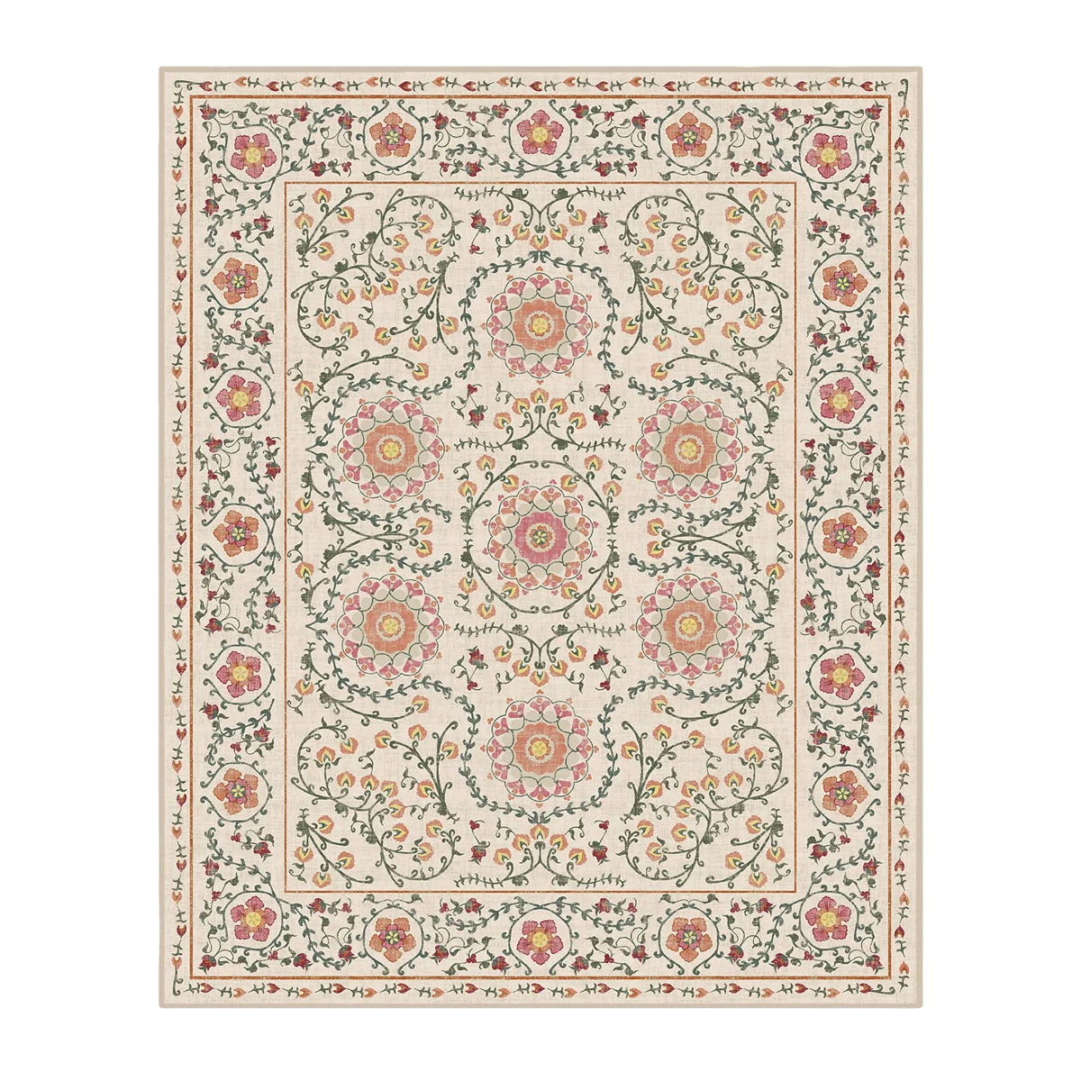 Ruggable Flatwoven Washable Suzani Rug, 8’ x 10’ - Image 5