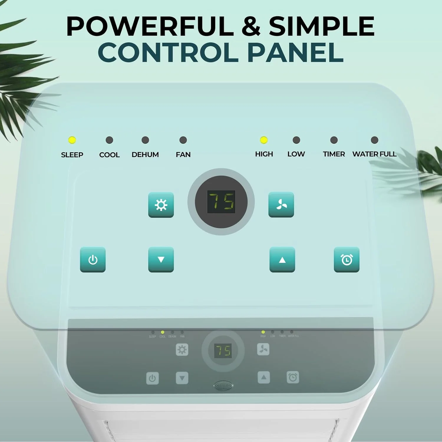 R.W.FLAME 10,000 BTU Air Conditioner cool Up to 450 Sq.Ft, 4 Modes Portable AC Unit with 24Hrs Timer/LED Display/Remote Control/Installation Kits, AC Unit for Bedroom, White - Image 3