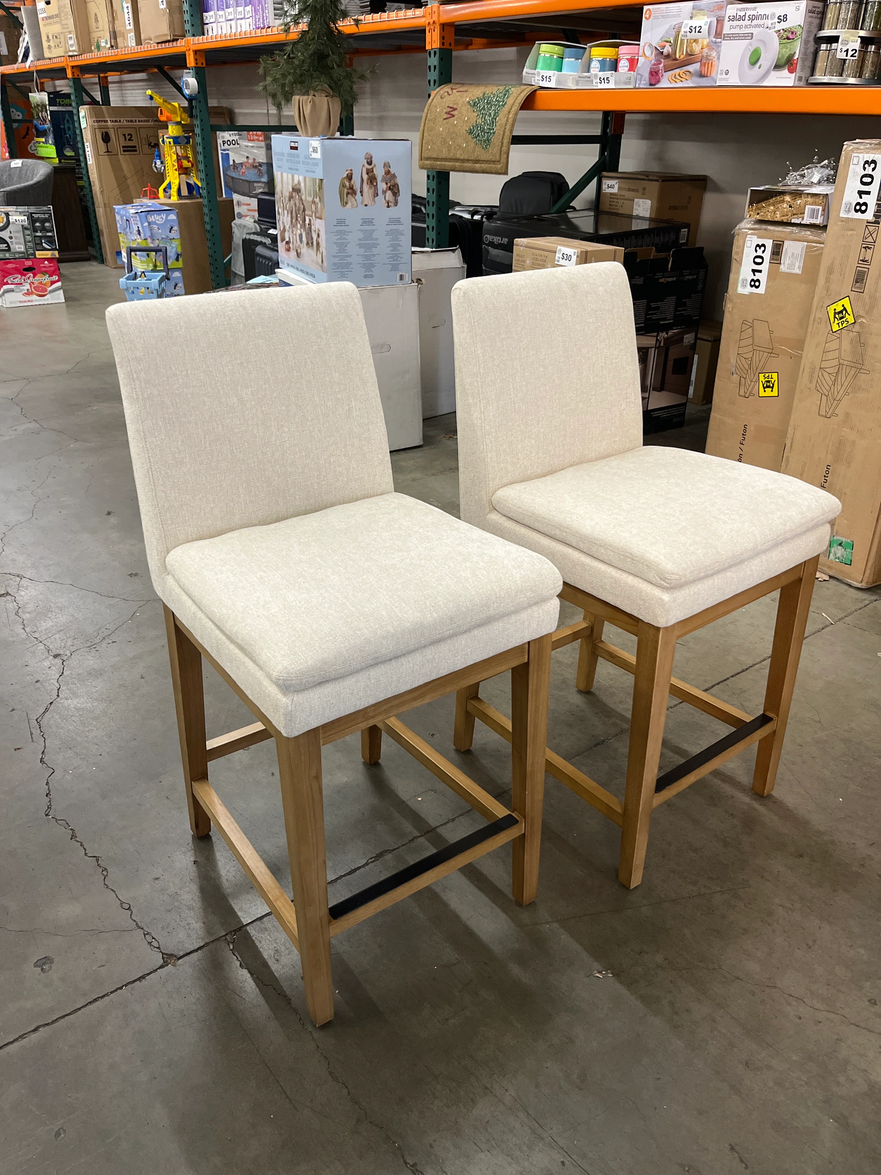Rylee Fabric Counter Stool, 2-pack - Image 4