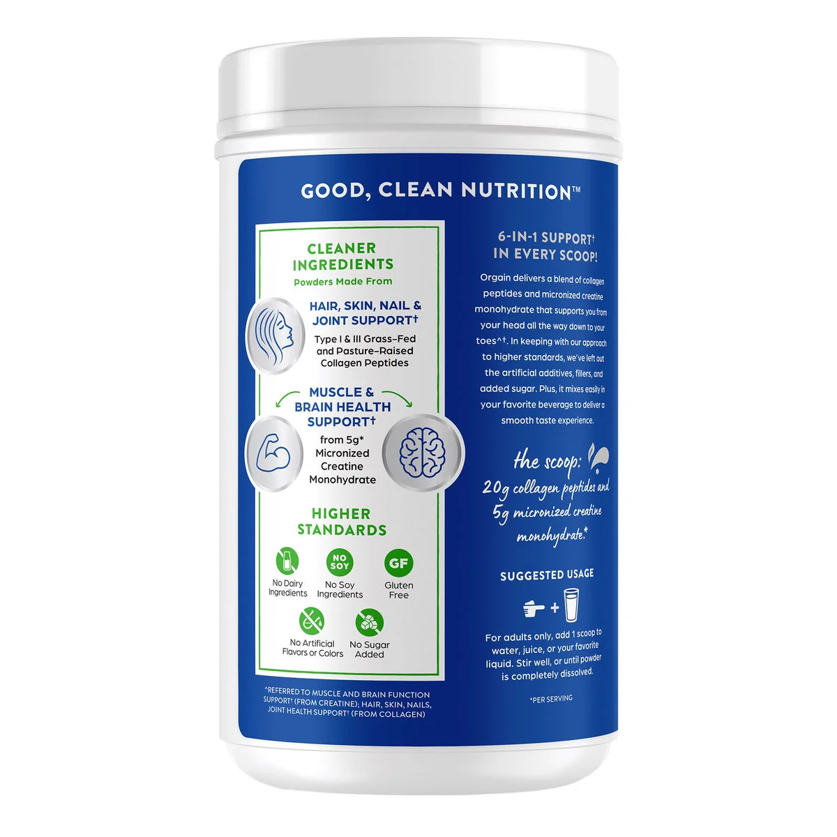 Orgain Collagen + Creatine, Unflavored, 1.95 lbs - Image 2