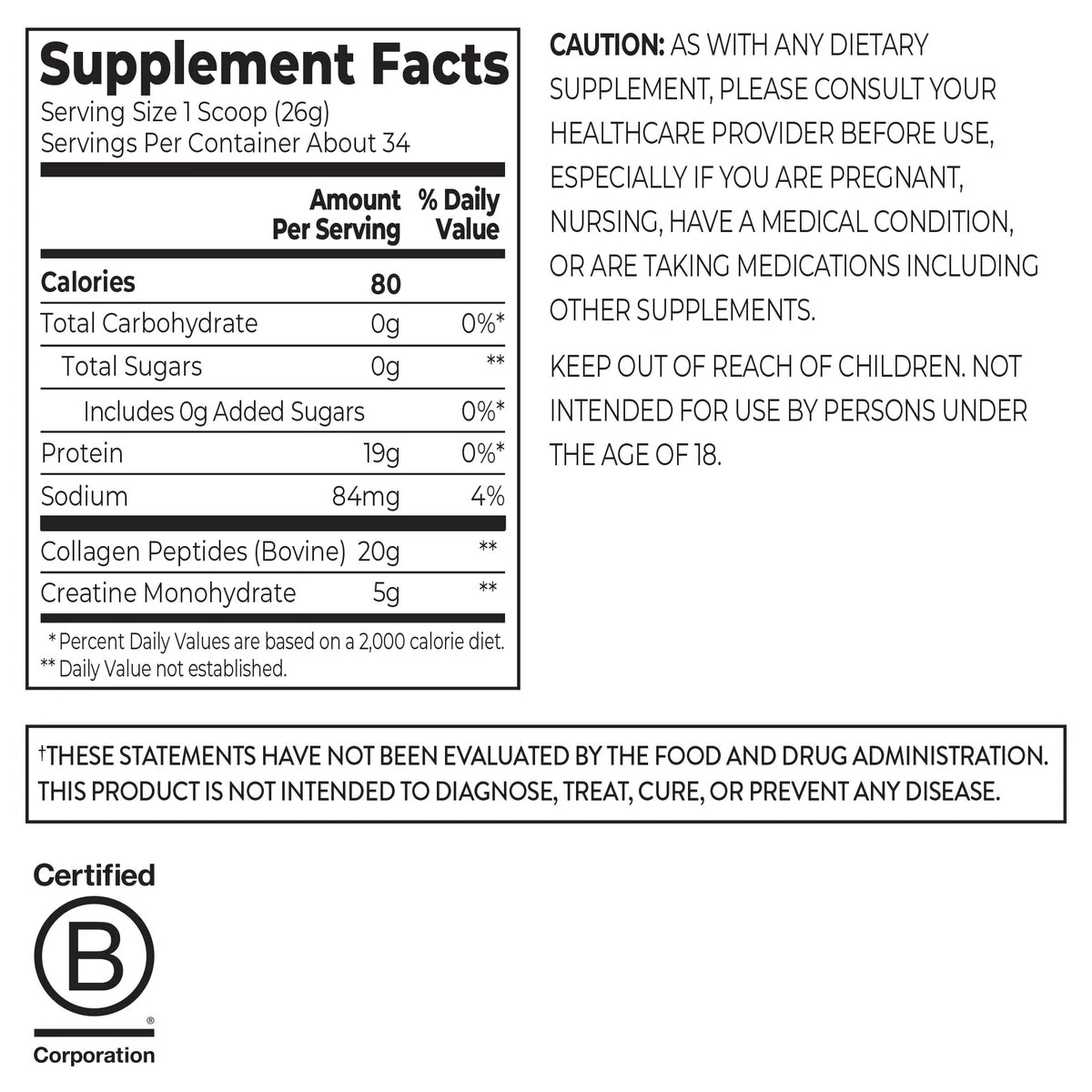 Orgain Collagen + Creatine, Unflavored, 1.95 lbs - Image 4
