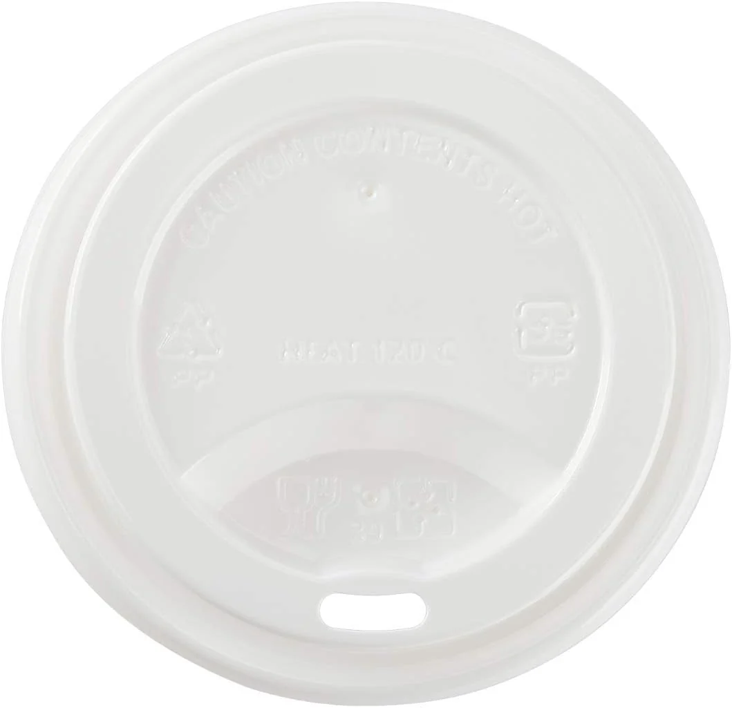 Karat PP Sipper Dome Lid for 8 oz Paper Hot Cup (White) - 1,000 ct
