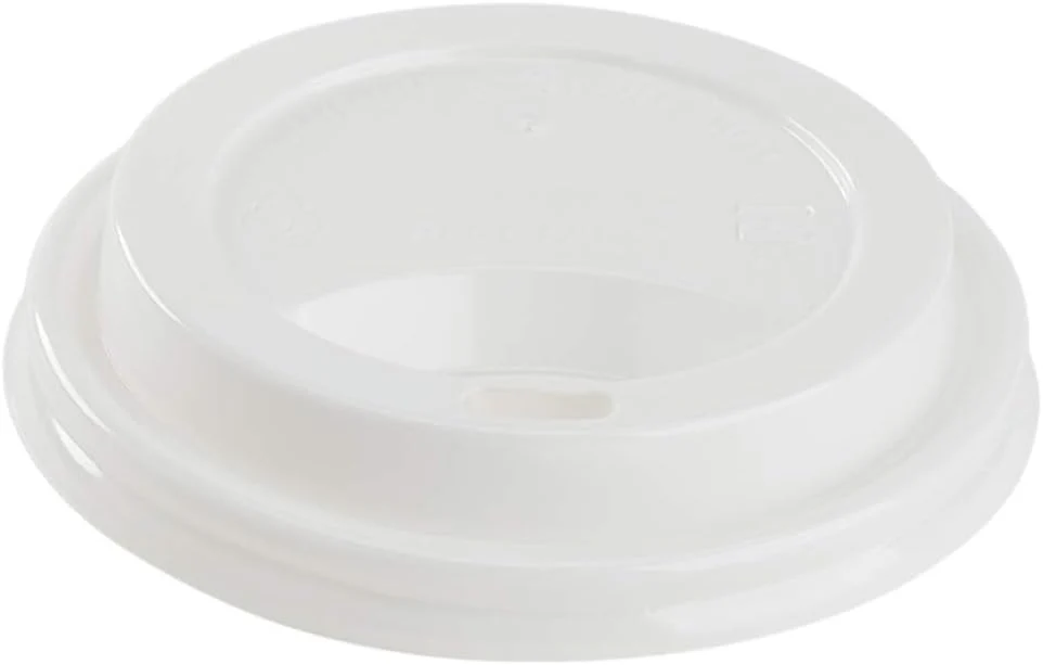 Karat PP Sipper Dome Lid for 8 oz Paper Hot Cup (White) - 1,000 ct - Image 3