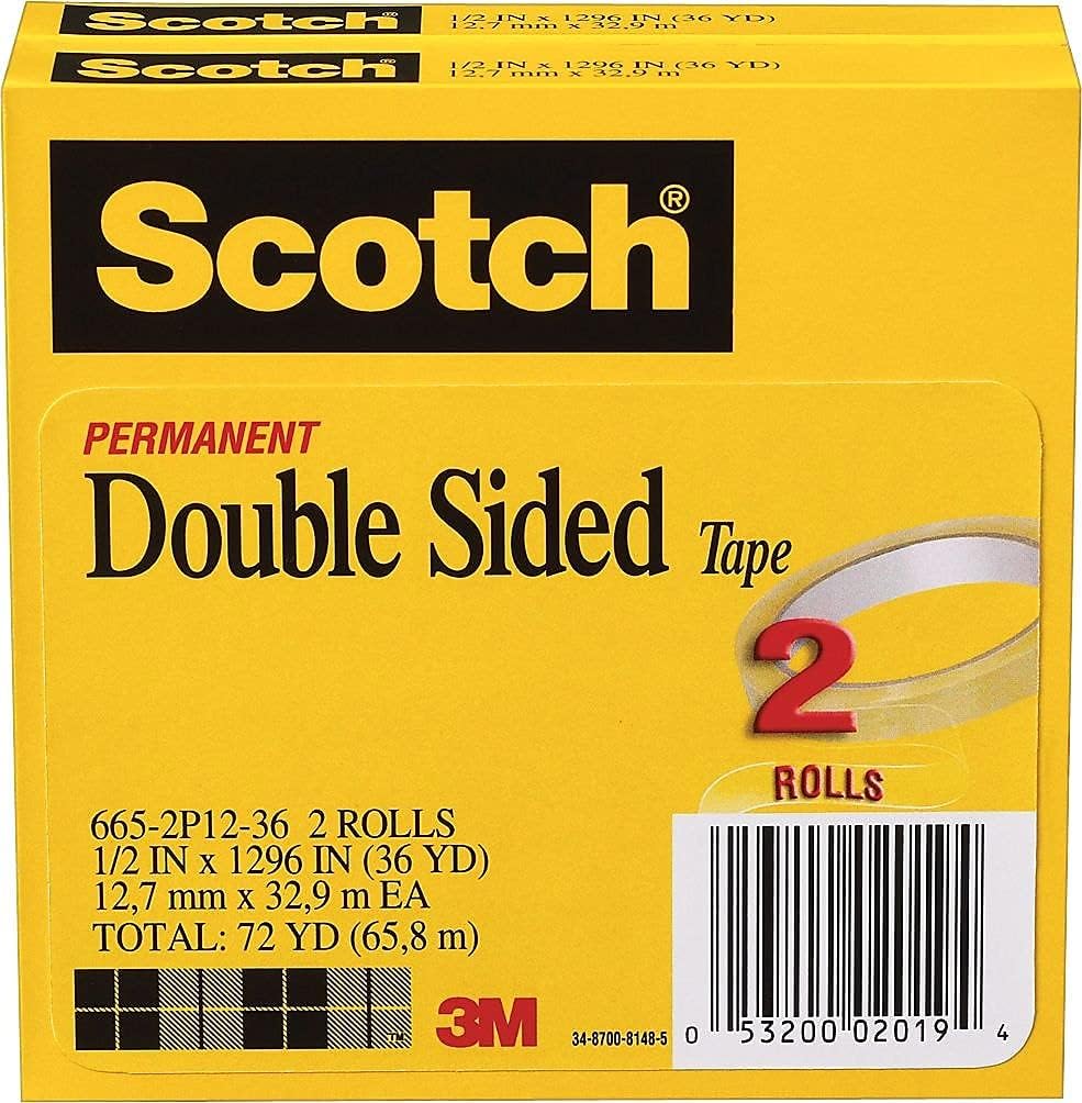 665 Double-Sided Tape.5 X 1296, 3" core, Transparent, 2 Rls - Image 6