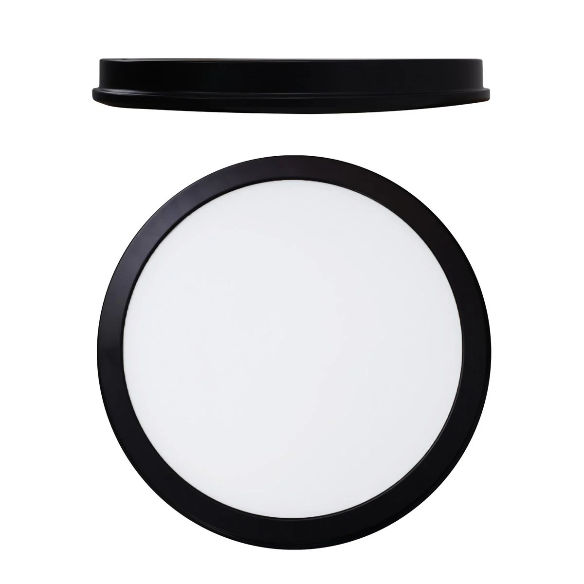 NEW - Energetic 4-Pack Matte Black 14” Slim LED Flush Mount Light Fixture - Image 2