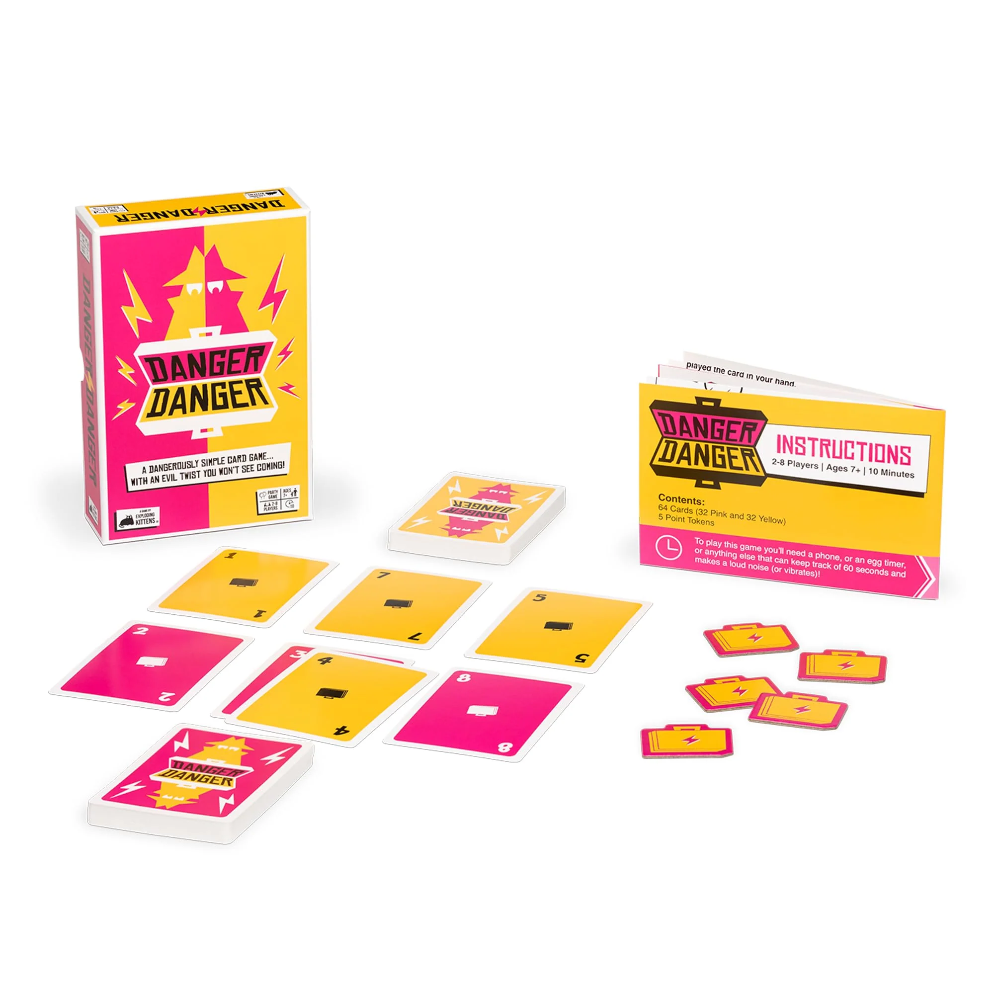 Exploding Kittens Danger Danger 2-8 Players - Ages 7+ - 10 Minutes to Play - Fast Paces Strategic Card Game - Party Game, Family Game Night, Kid and Adult Card Game - Image 5