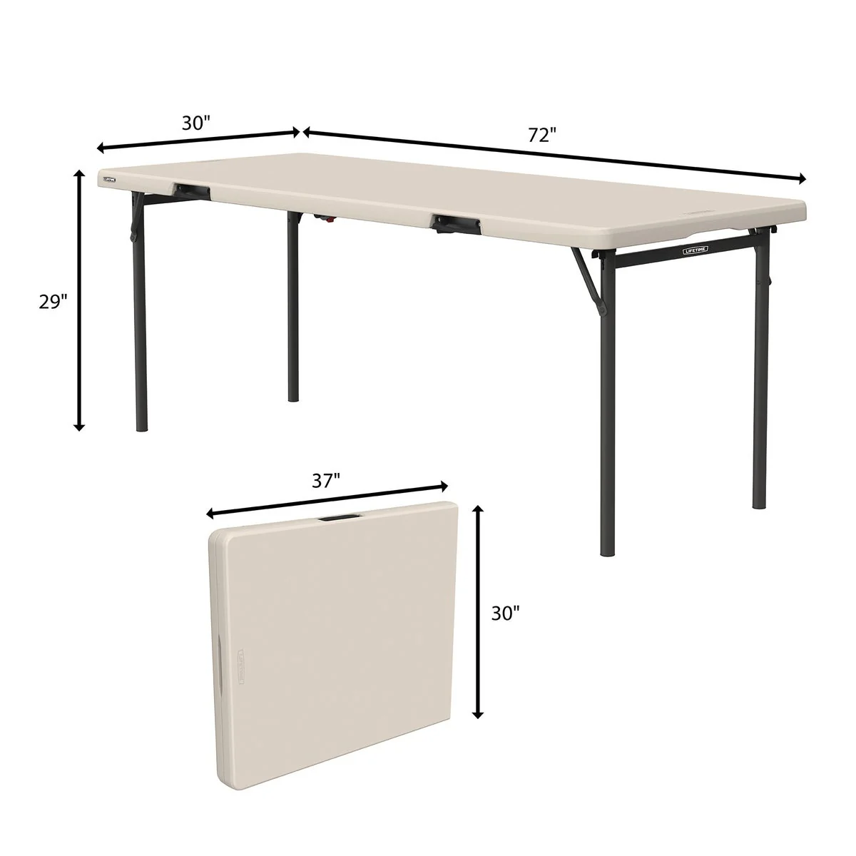 Lifetime Commercial 6' Fold-in-Half Table, 2-pack - Image 2