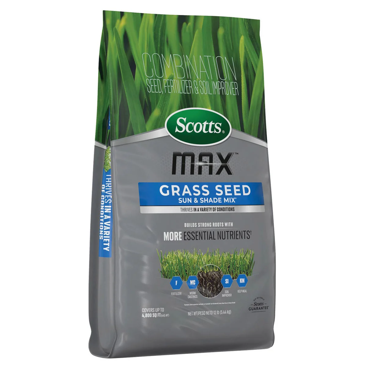 Scotts Max Grass Seed Sun and Shade Mix, 12 lbs. - Image 5