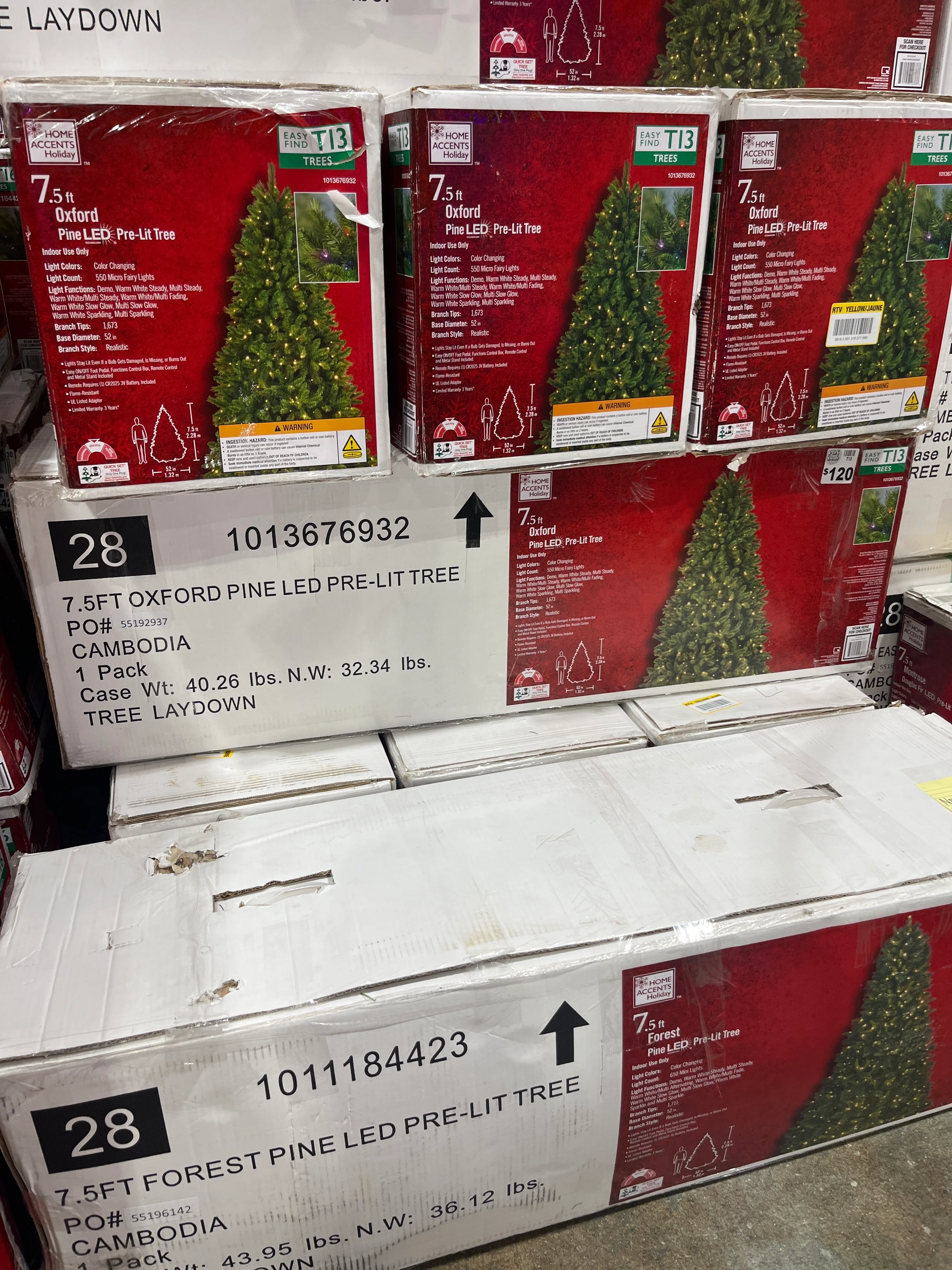 Home Accents Holiday 7.5 ft. Oxford Pine LED Pre-Lit Artificial Christmas Tree T13 - Image 5