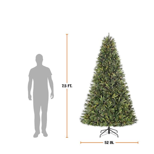 Home Accents Holiday 7.5 ft. Forest Pine LED Pre-Lit Artificial Christmas Tree T16 - Image 4