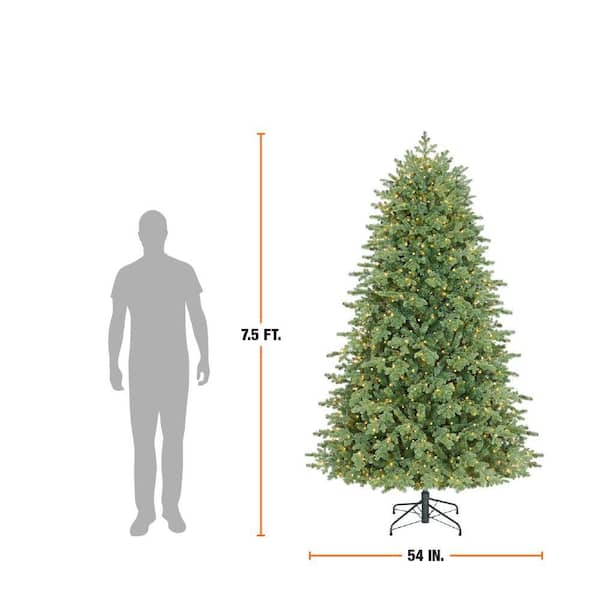 Home Accents Holiday 7.5 ft. Montrose Douglas Fir LED Pre-Lit Artificial Christmas Tree T20 - Image 5