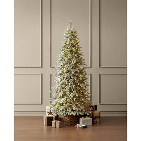 Home Decorators Collection 7.5 ft. Grand Duchess Twinkling Balsam Fir Slim Flocked LED Pre-Lit Artificial Christmas Tree T25F - Image 2