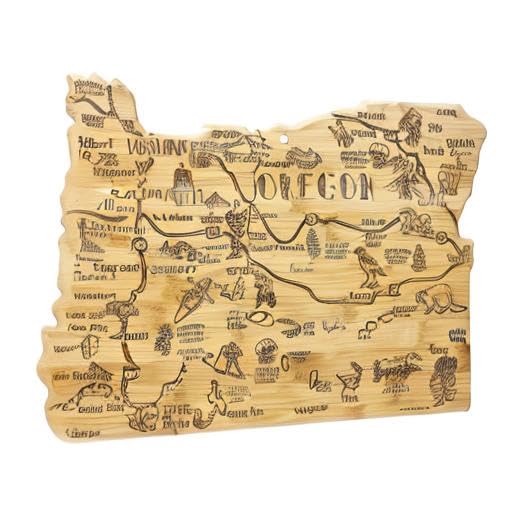 Totally Bamboo Destination Oregon State Shaped Cutting Board, Charcuterie and Cheese Serving Board – Oregon Gift for Home Décor or Everyday Kitchen Use - Image 5