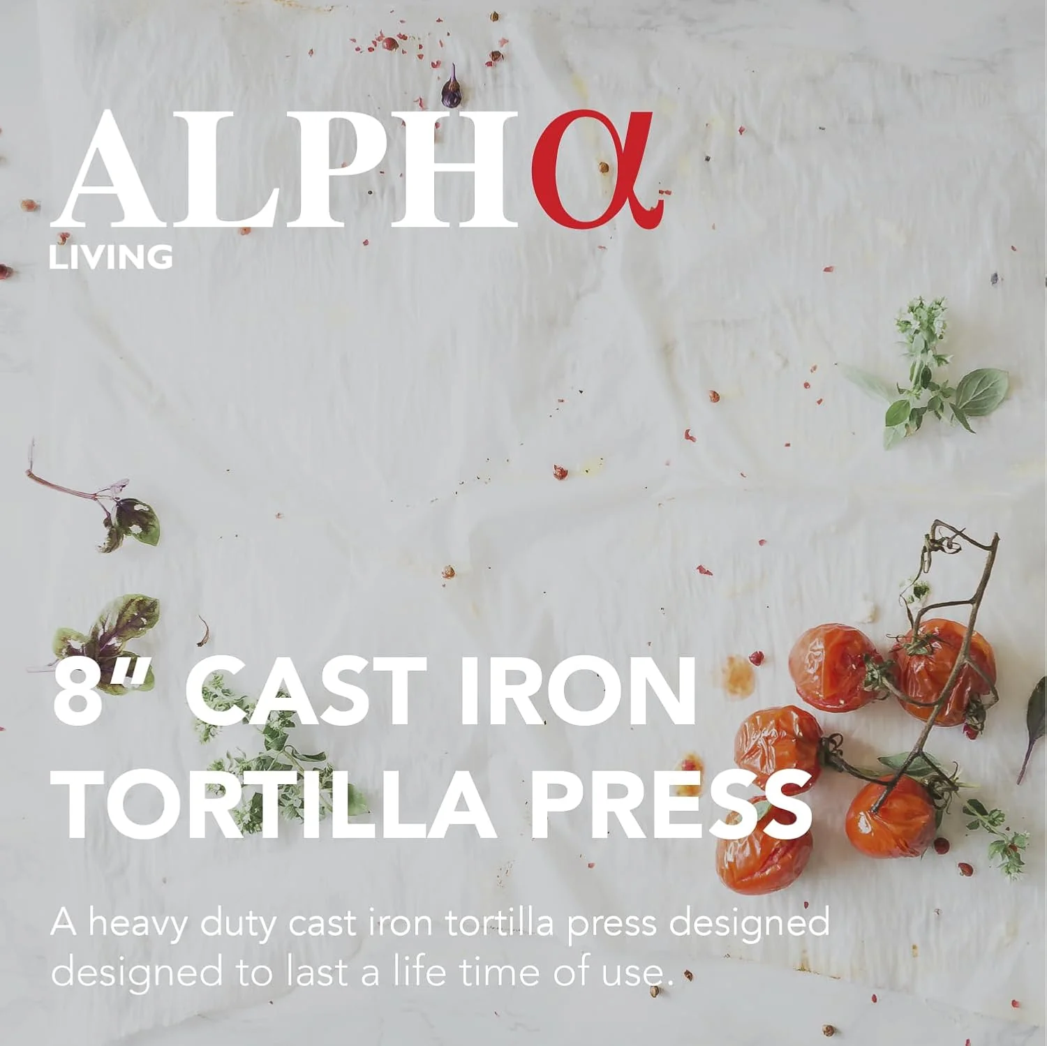 Tortilla Press – 8 Inch Cast Iron Quesadilla Maker – Heavy Duty Empanada Maker Press – Cast Iron Tortilla Maker for Kitchen, Home Use - Image 3