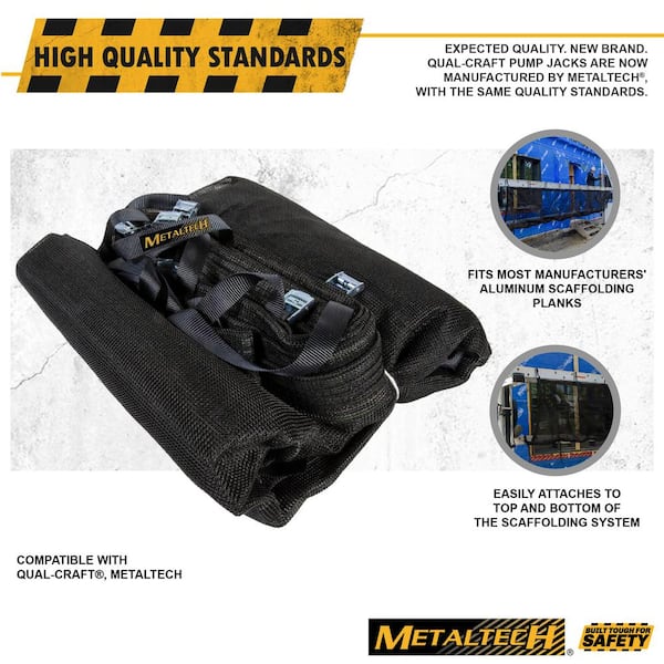 MetalTech Ultra-Jack 21 ft. 10 in. x 48 in. Polyethylene Safety Net for the Ultra-Jack and Pump Jack Systems PJ-SNBK - Image 6